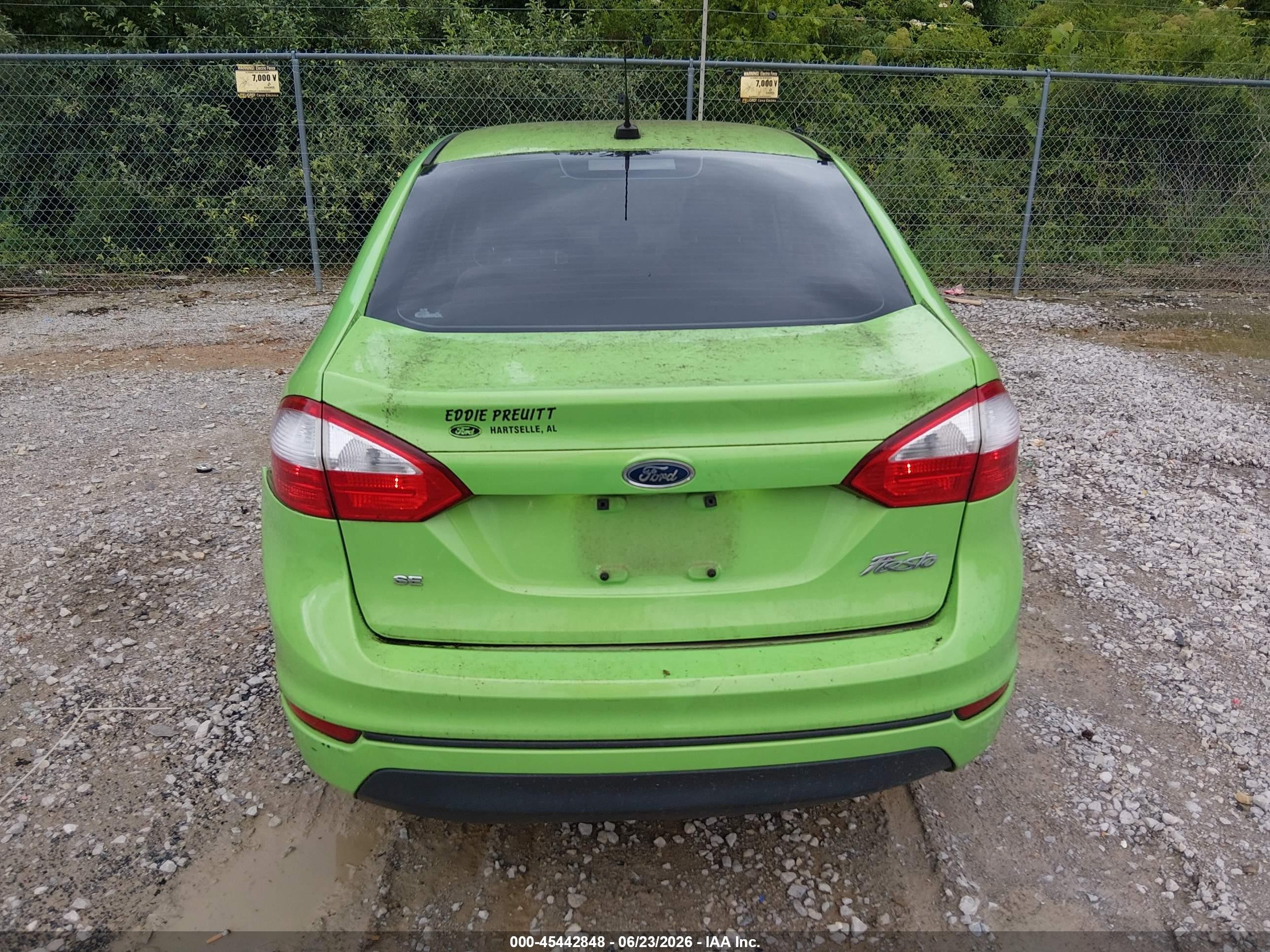 2014 Ford Fiesta Se Green vin: 3FADP4BJXEM232688