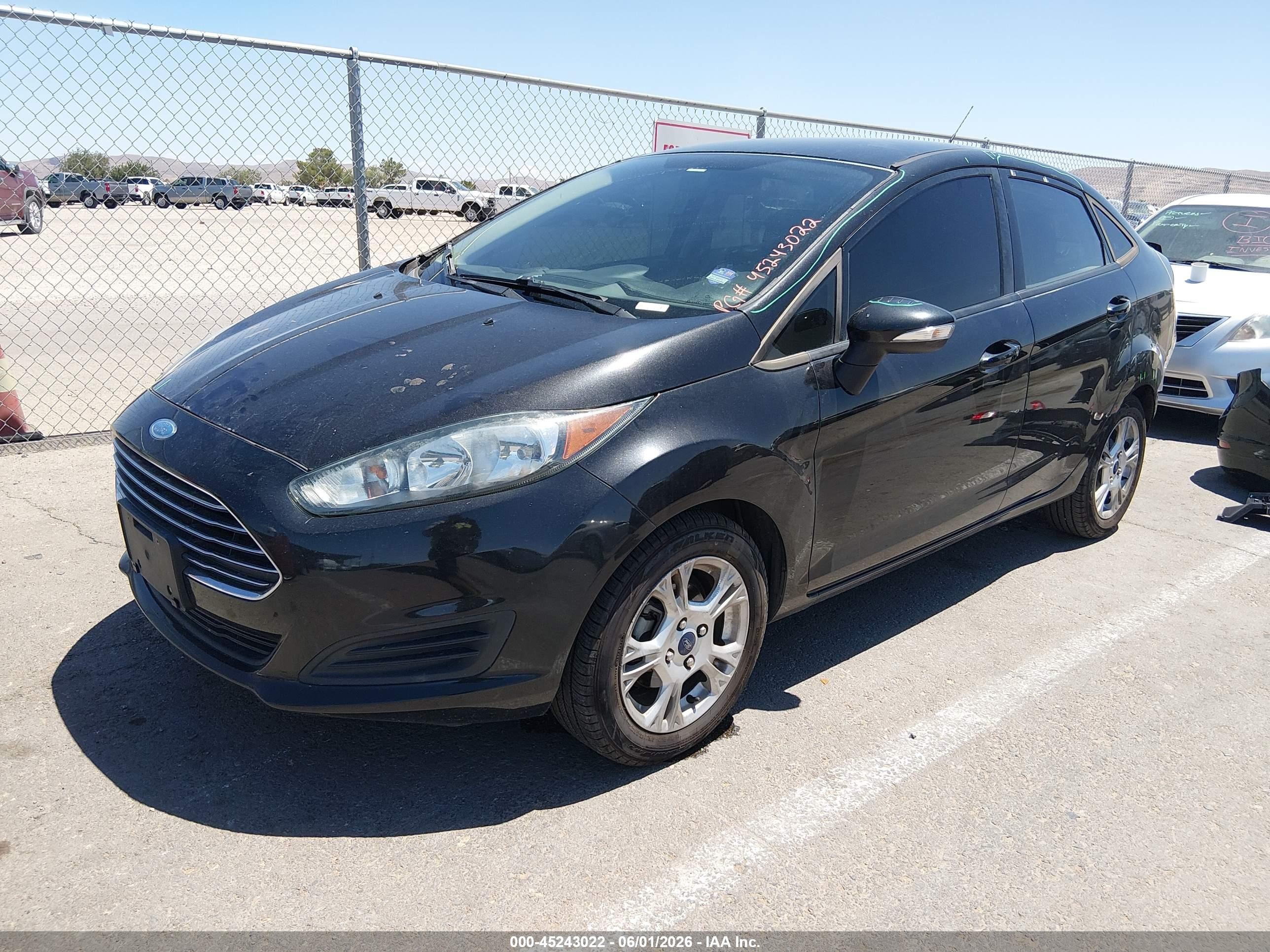 2015 Ford Fiesta Se Black vin: 3FADP4BJXFM101312