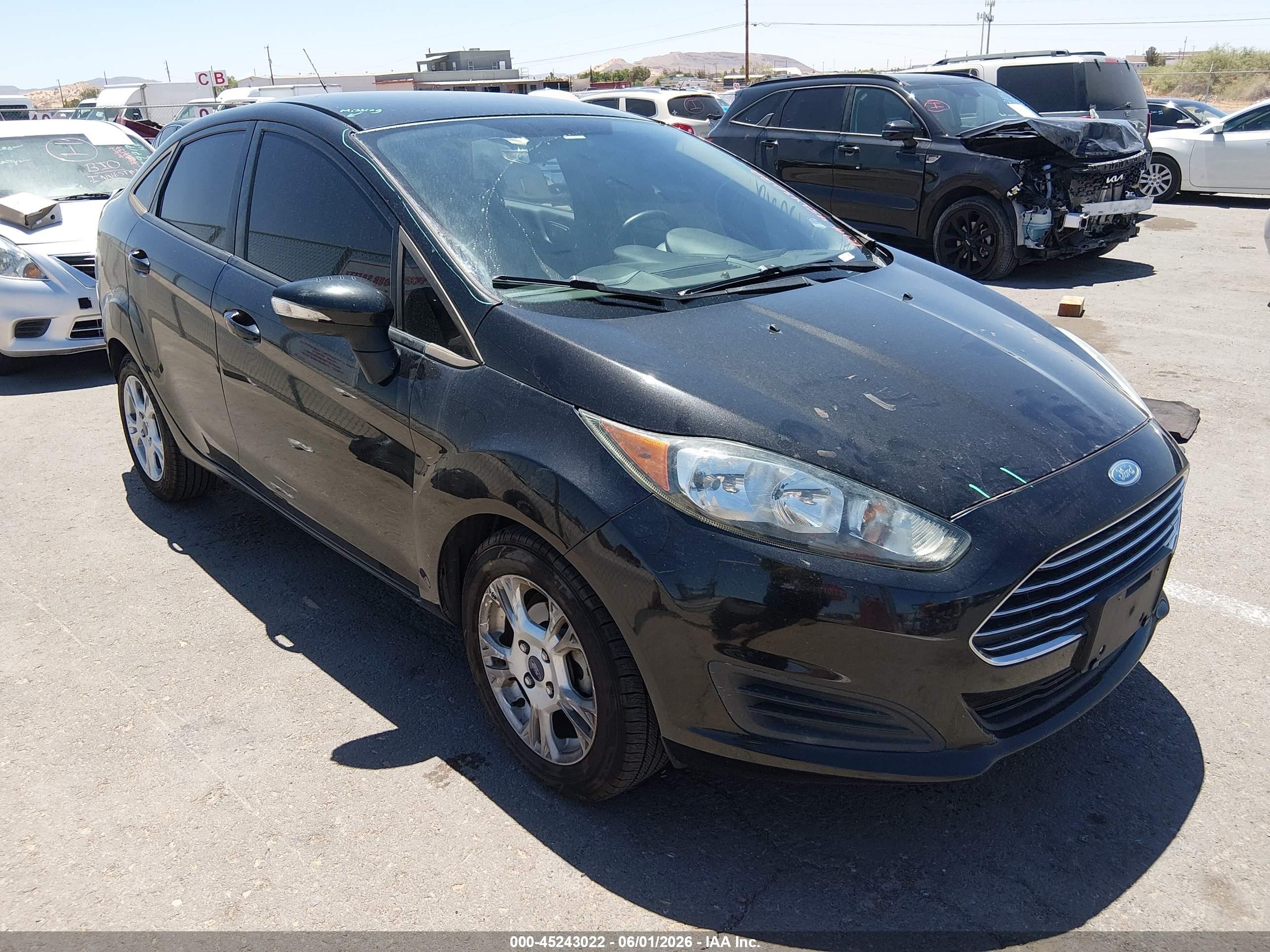 2015 Ford Fiesta Se Black vin: 3FADP4BJXFM101312