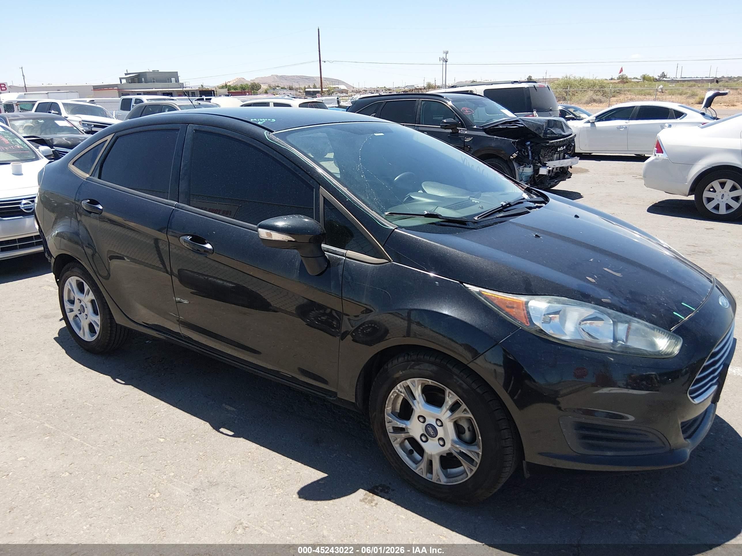 2015 Ford Fiesta Se Black vin: 3FADP4BJXFM101312