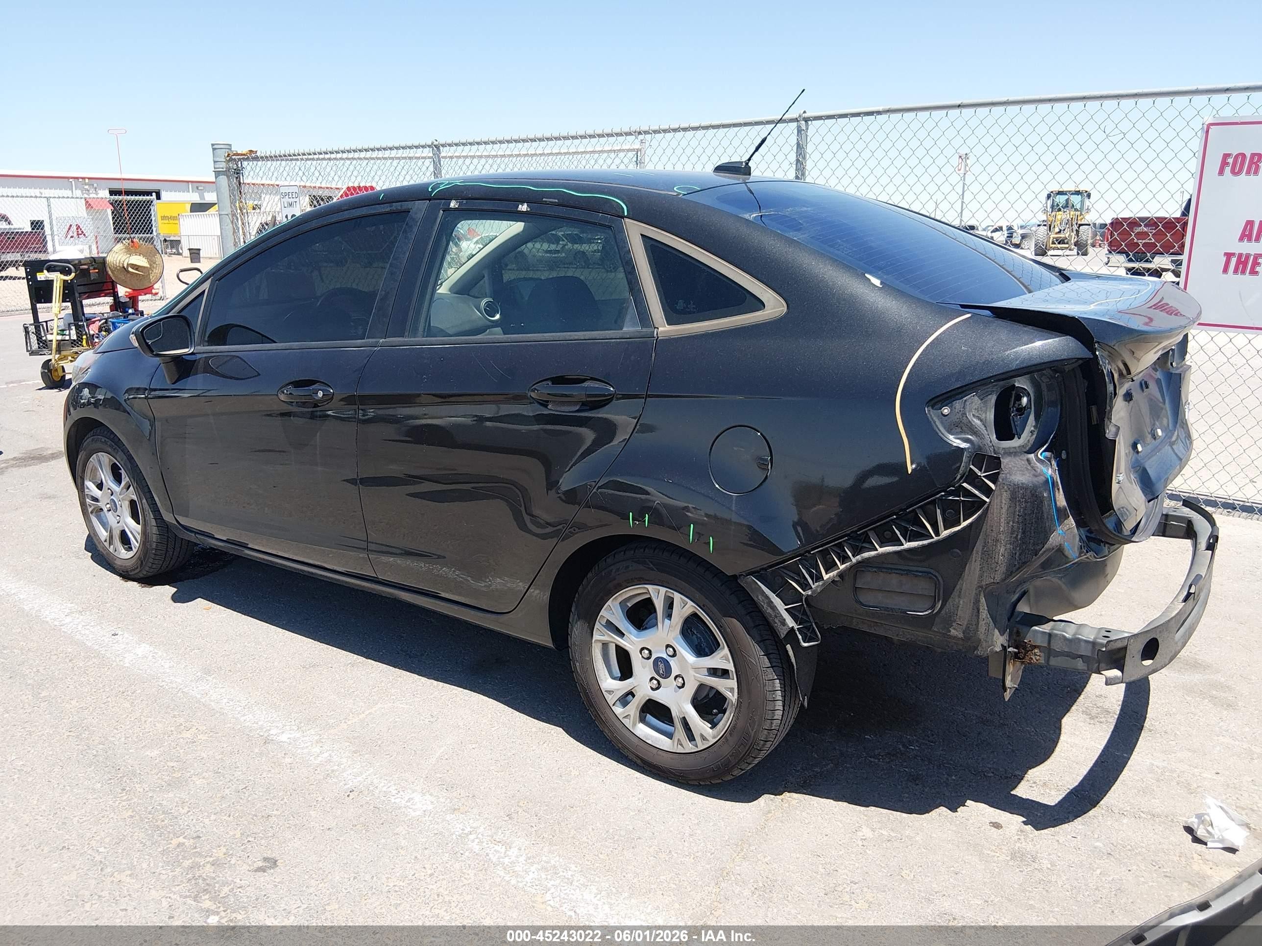2015 Ford Fiesta Se Black vin: 3FADP4BJXFM101312