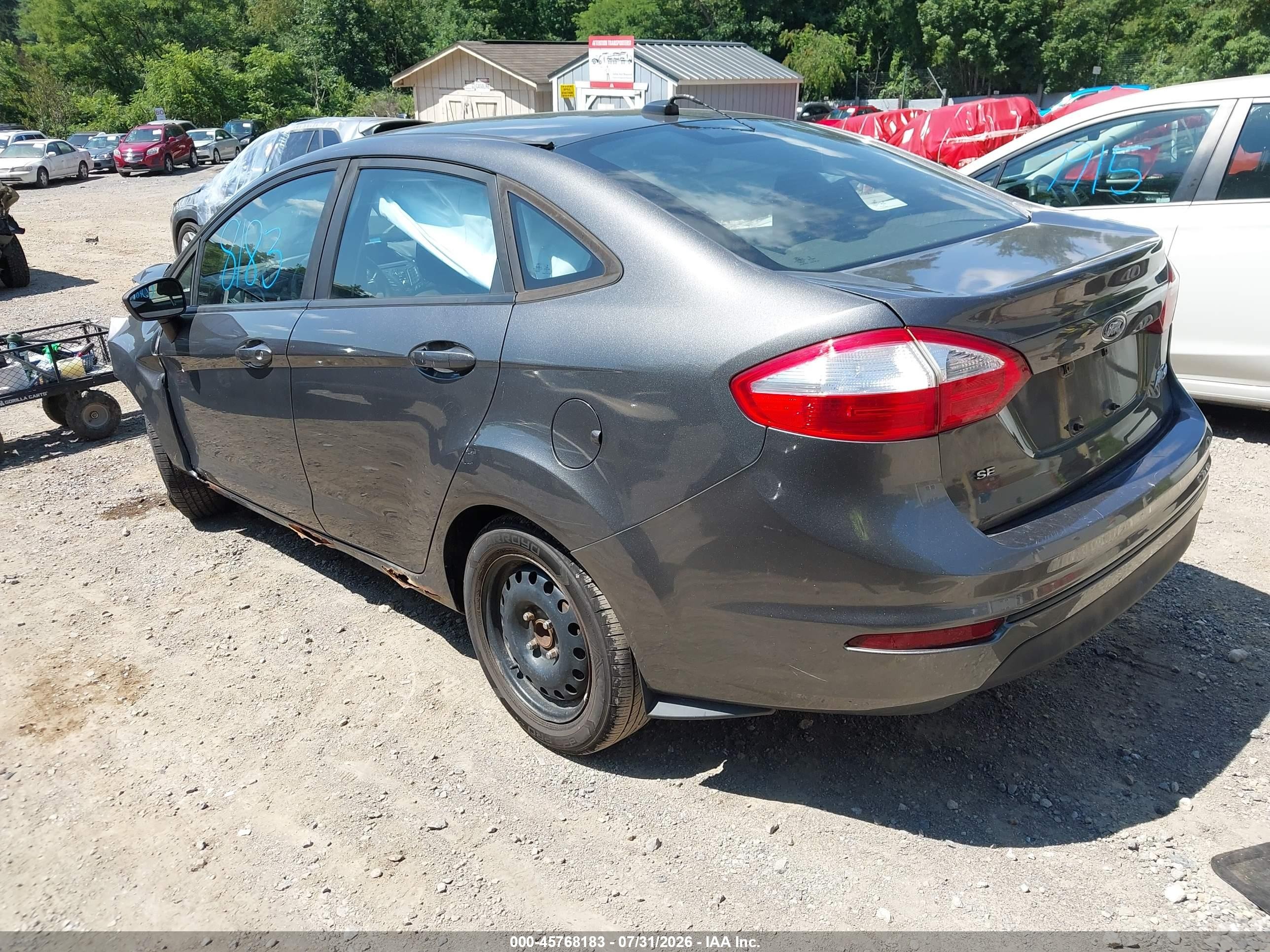 2015 Ford Fiesta Se Gray vin: 3FADP4BJXFM223992