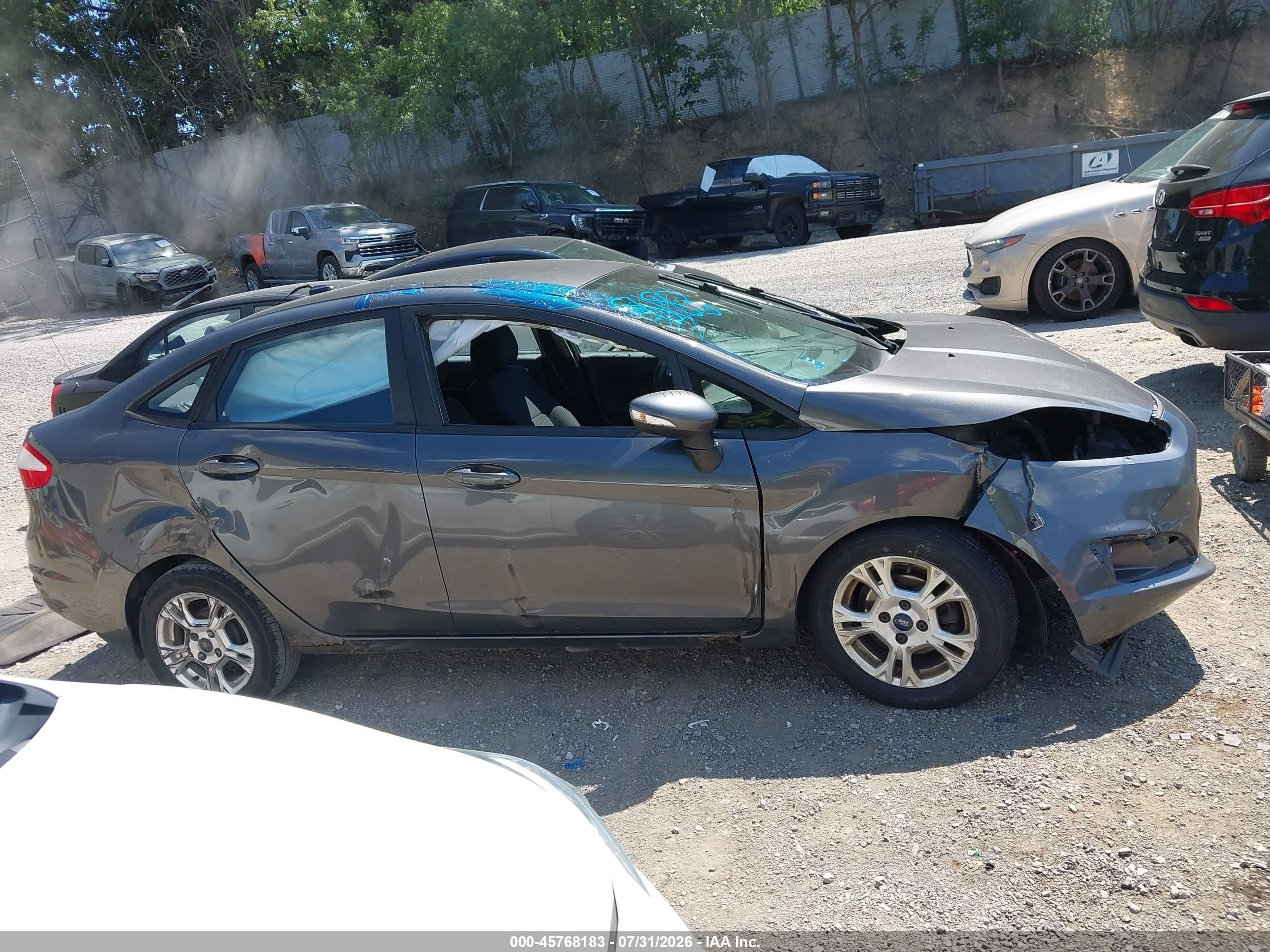 2015 Ford Fiesta Se Gray vin: 3FADP4BJXFM223992