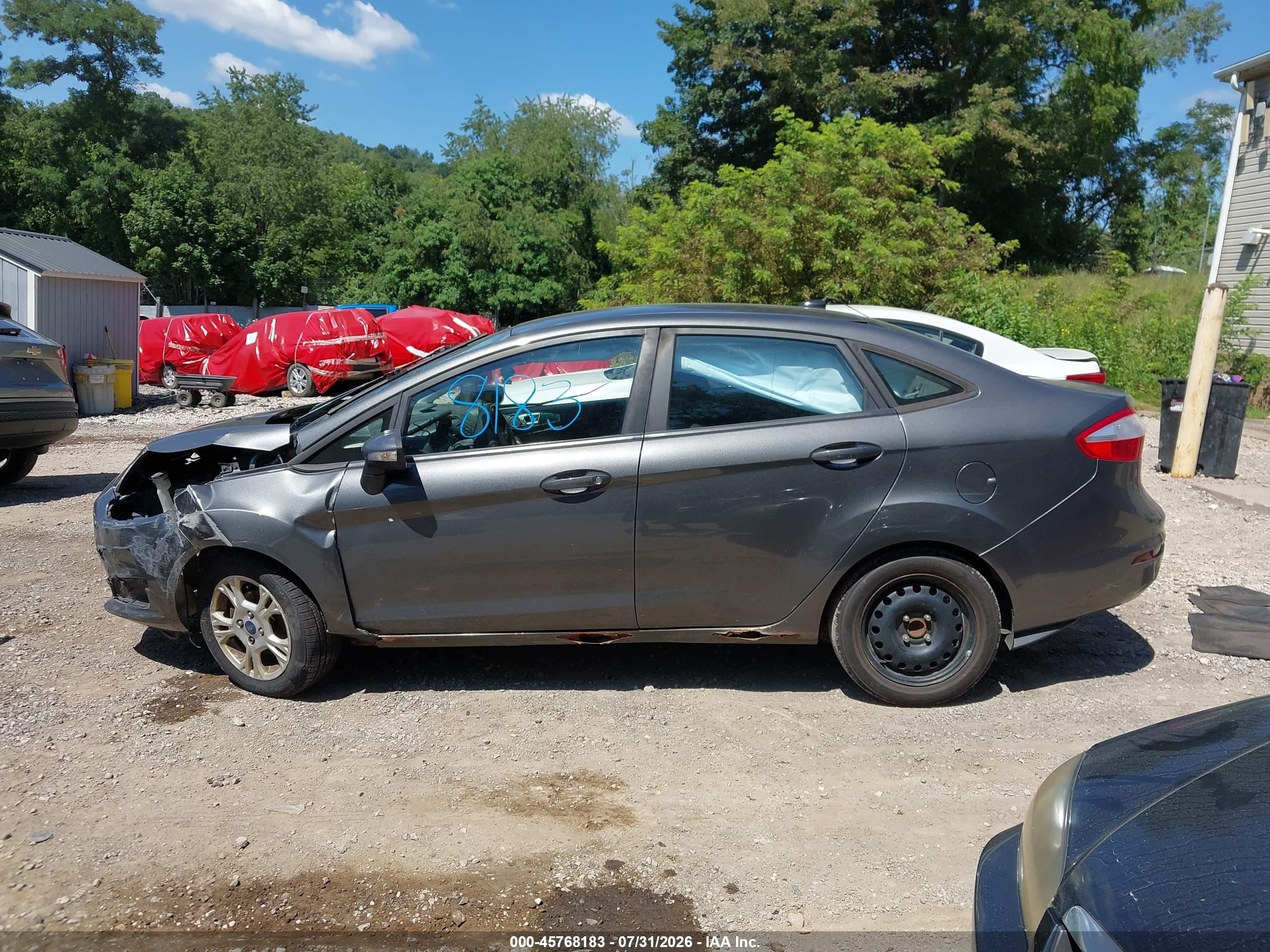 2015 Ford Fiesta Se Gray vin: 3FADP4BJXFM223992