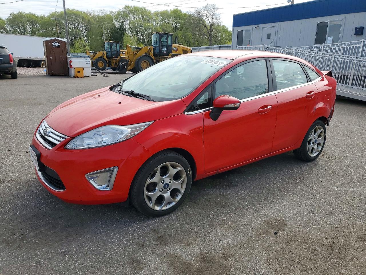 2013 Ford Fiesta Titanium Red vin: 3FADP4CJ0DM162549