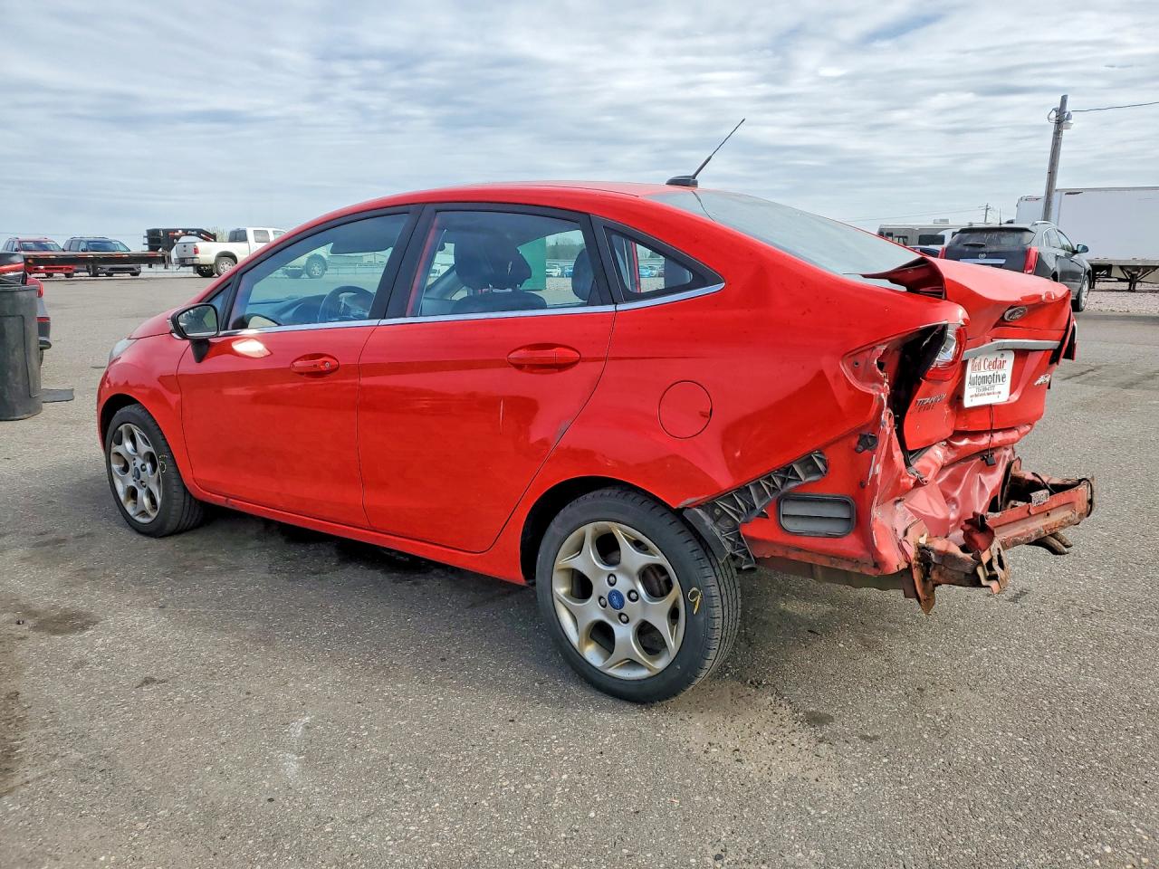 2013 Ford Fiesta Titanium Red vin: 3FADP4CJ0DM162549