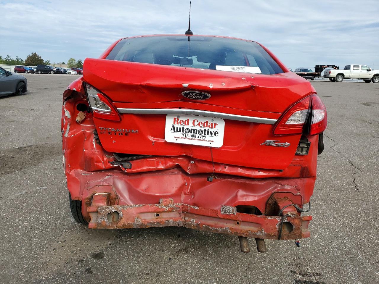 2013 Ford Fiesta Titanium Red vin: 3FADP4CJ0DM162549
