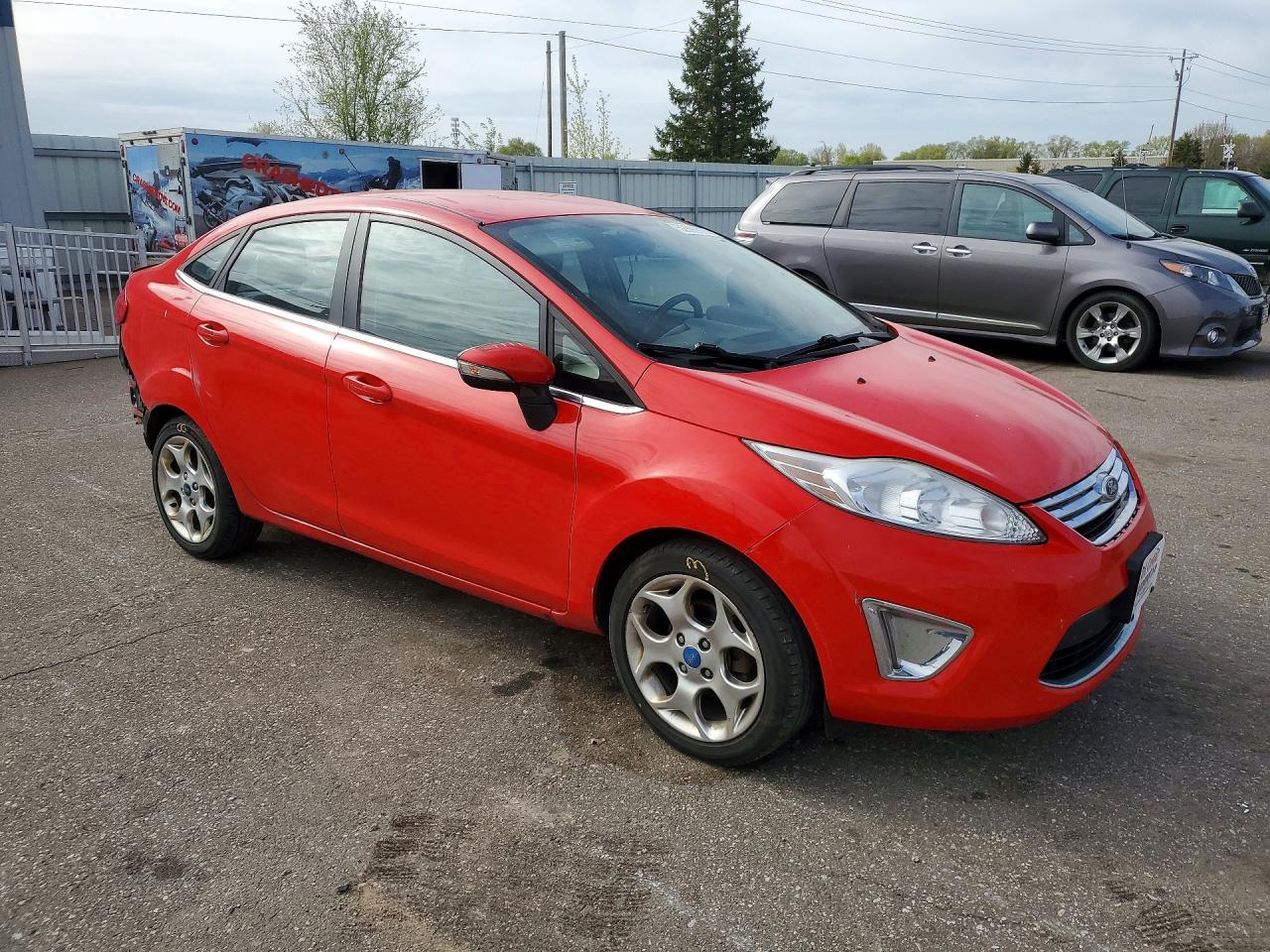 2013 Ford Fiesta Titanium Red vin: 3FADP4CJ0DM162549