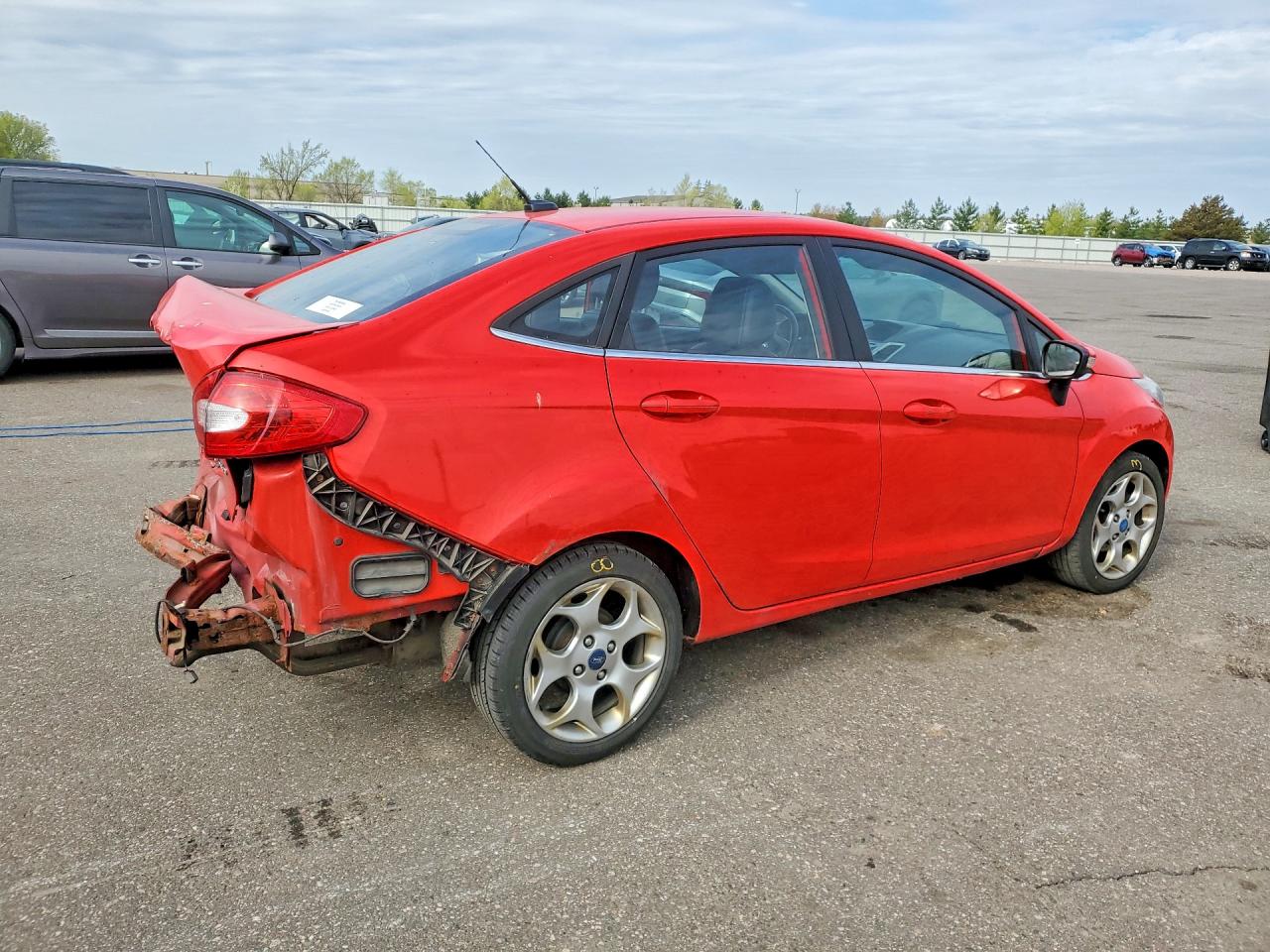 2013 Ford Fiesta Titanium Red vin: 3FADP4CJ0DM162549