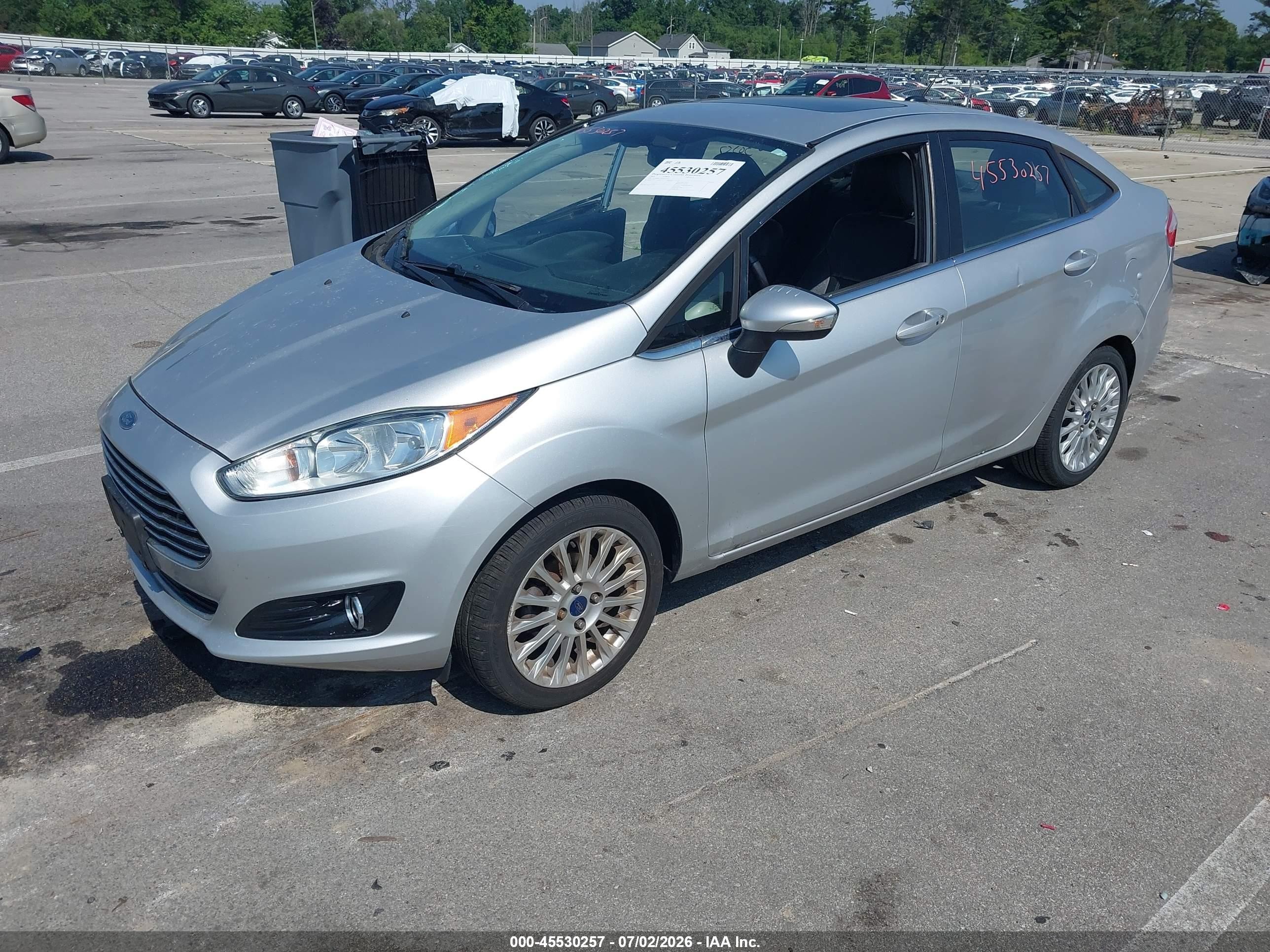 2014 Ford Fiesta Titanium Silver vin: 3FADP4CJ0EM219527