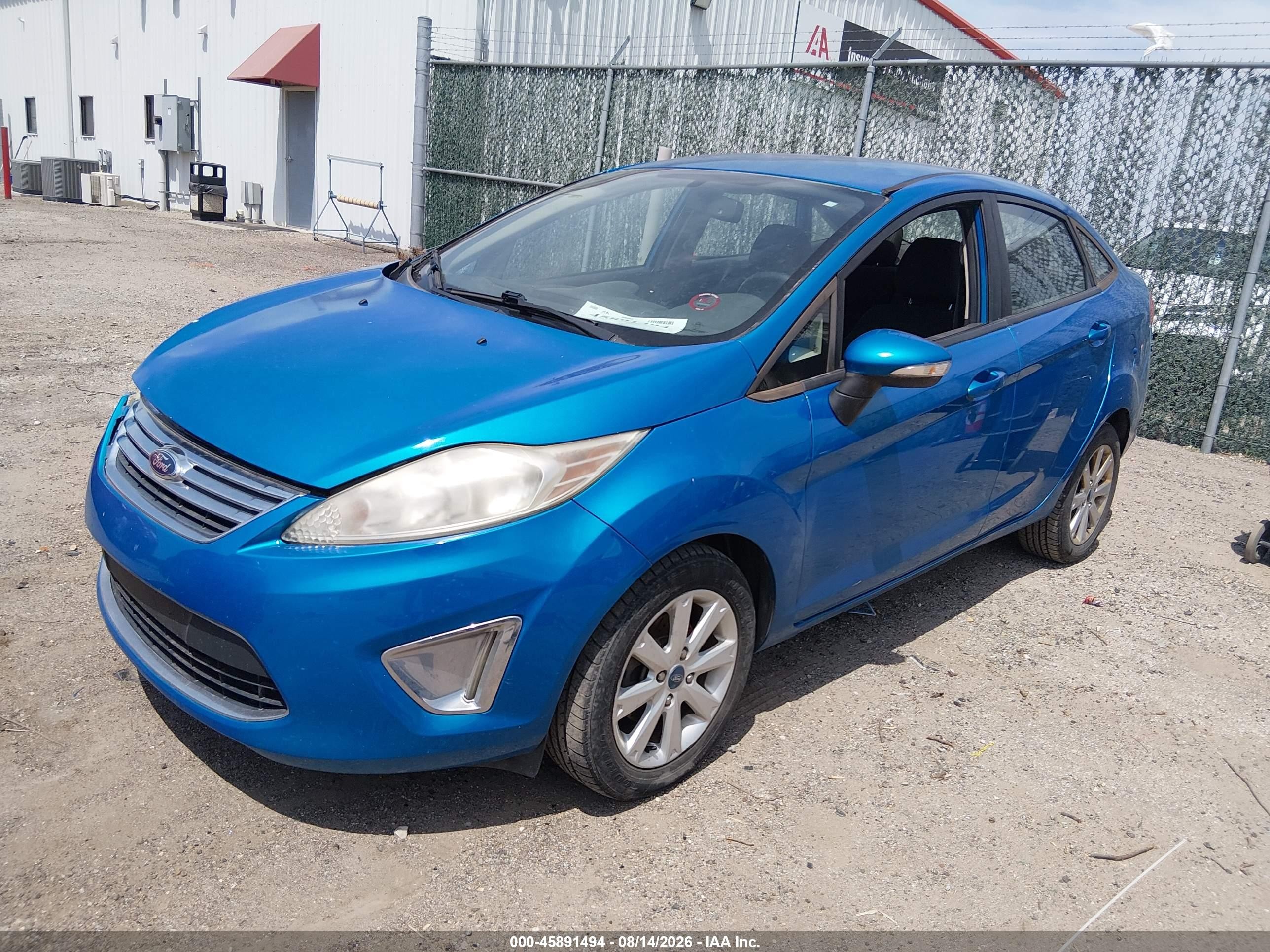 2012 Ford Fiesta Sel Blue vin: 3FADP4CJ1CM219713