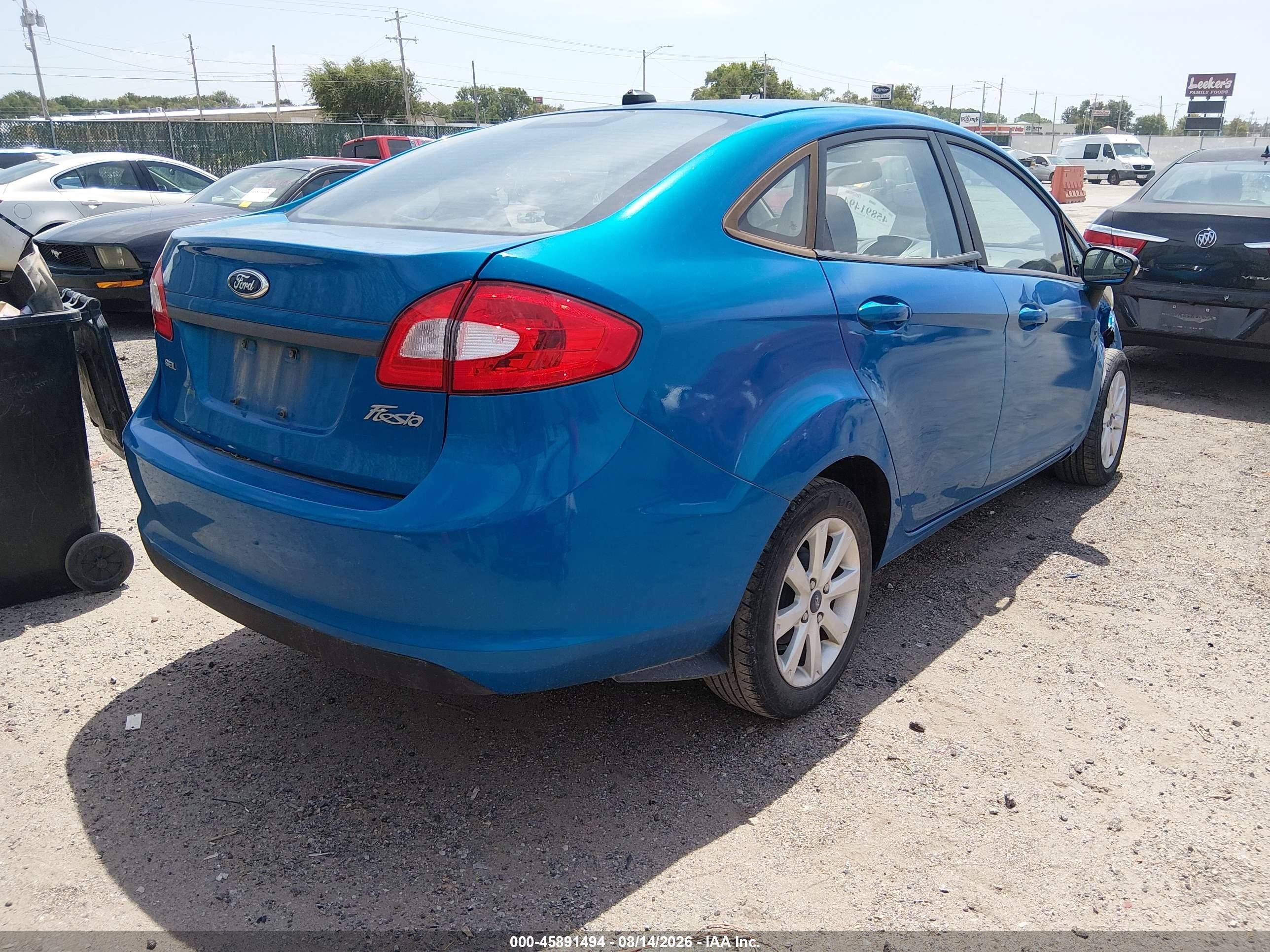 2012 Ford Fiesta Sel Blue vin: 3FADP4CJ1CM219713