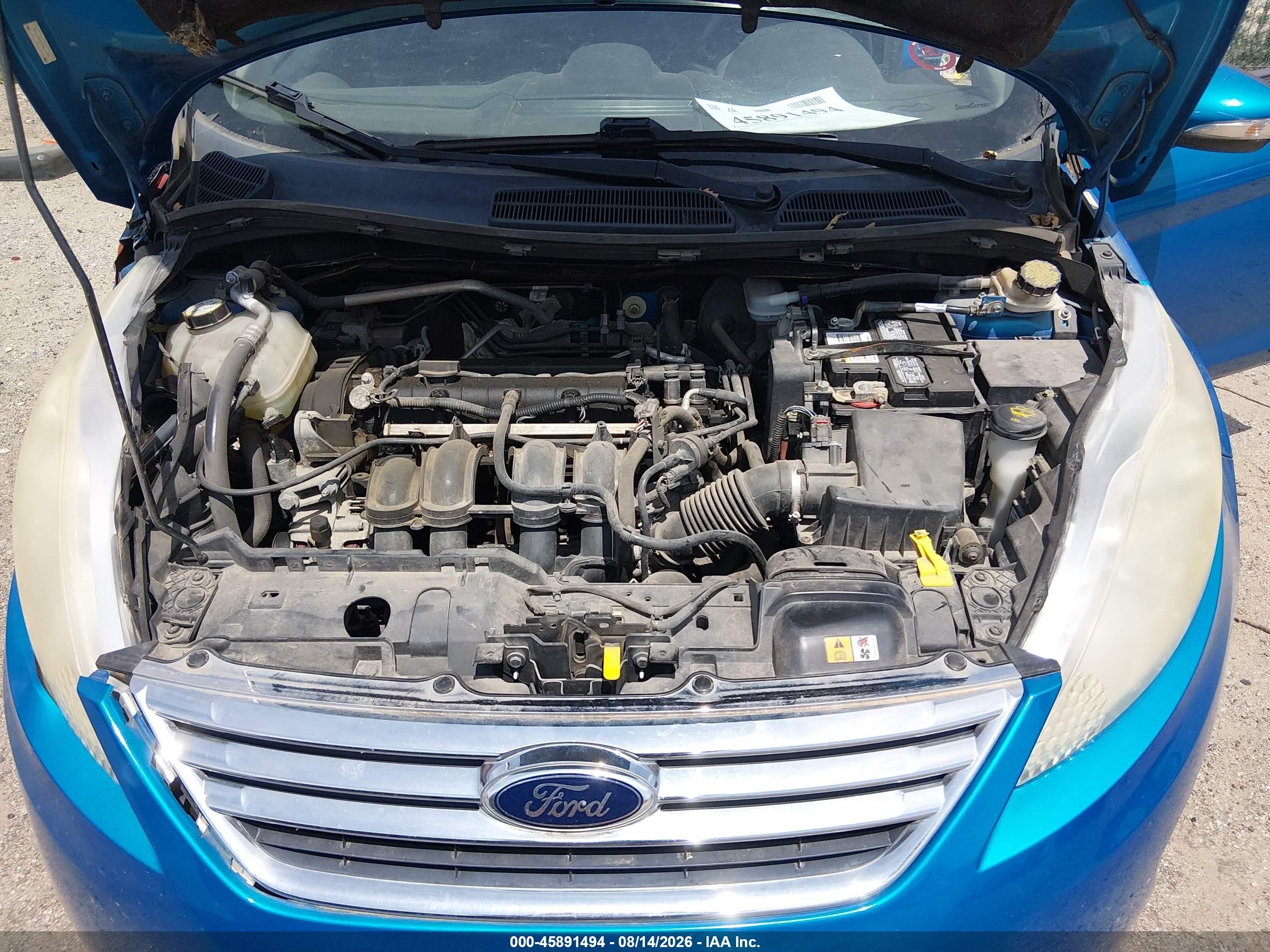 2012 Ford Fiesta Sel Blue vin: 3FADP4CJ1CM219713