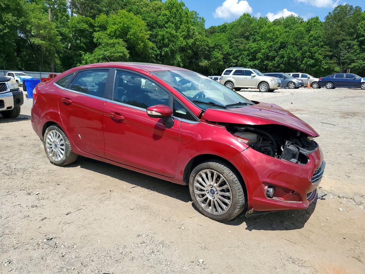 2016 Ford Fiesta Titanium Red vin: 3FADP4CJ3GM167961