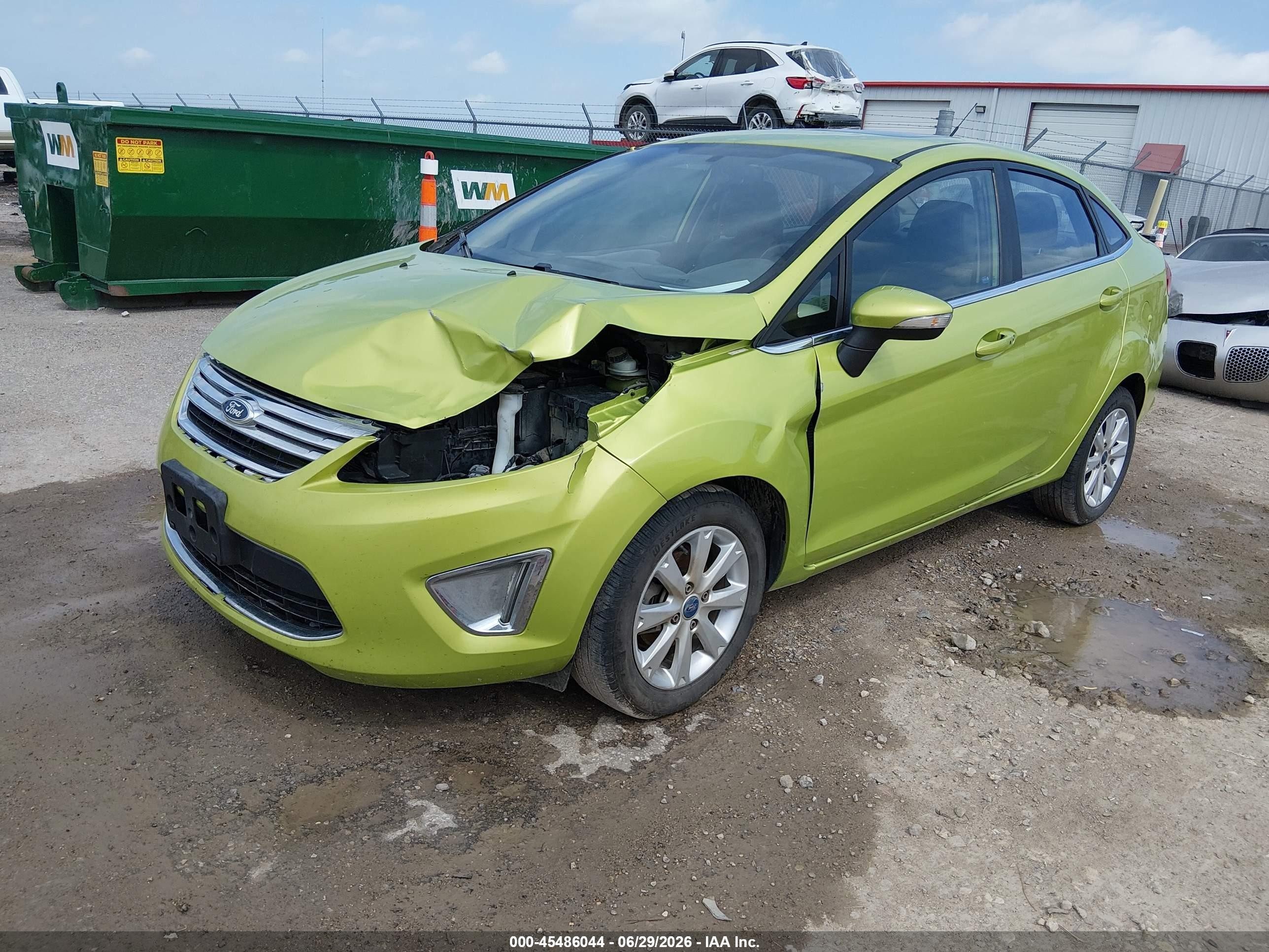 2012 Ford Fiesta Sel Зеленый vin: 3FADP4CJ7CM219814
