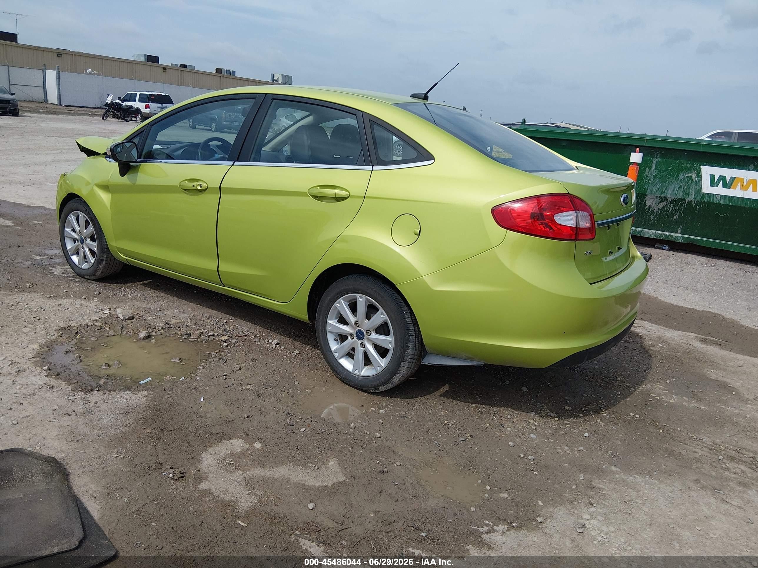 2012 Ford Fiesta Sel Зеленый vin: 3FADP4CJ7CM219814