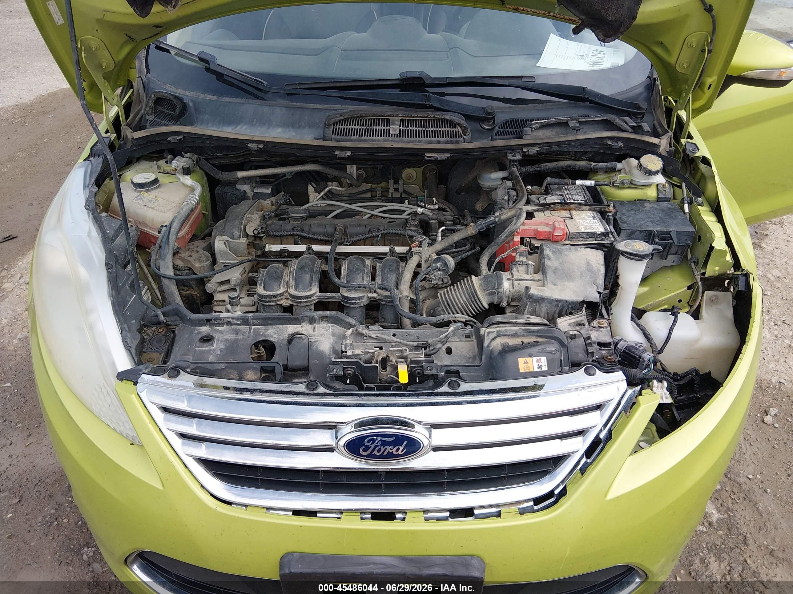 2012 Ford Fiesta Sel Зеленый vin: 3FADP4CJ7CM219814