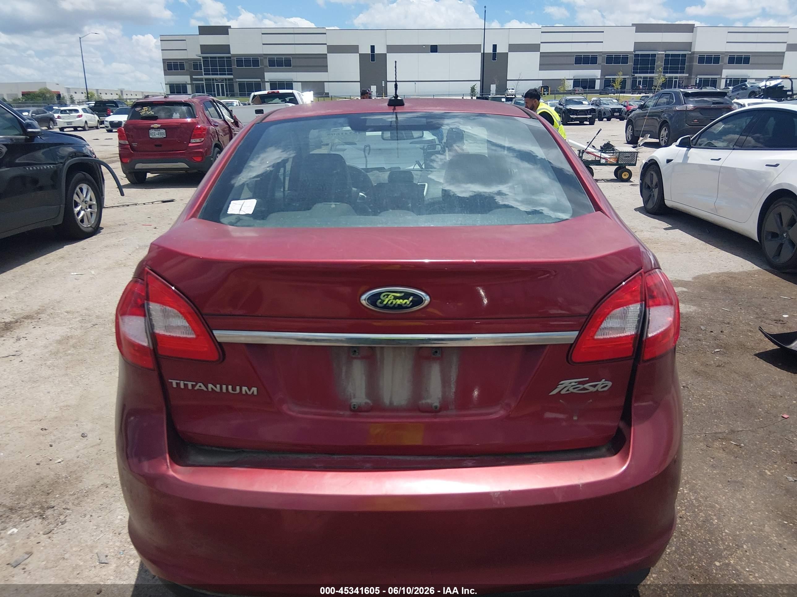 2013 Ford Fiesta Titanium Red vin: 3FADP4CJ8DM194133