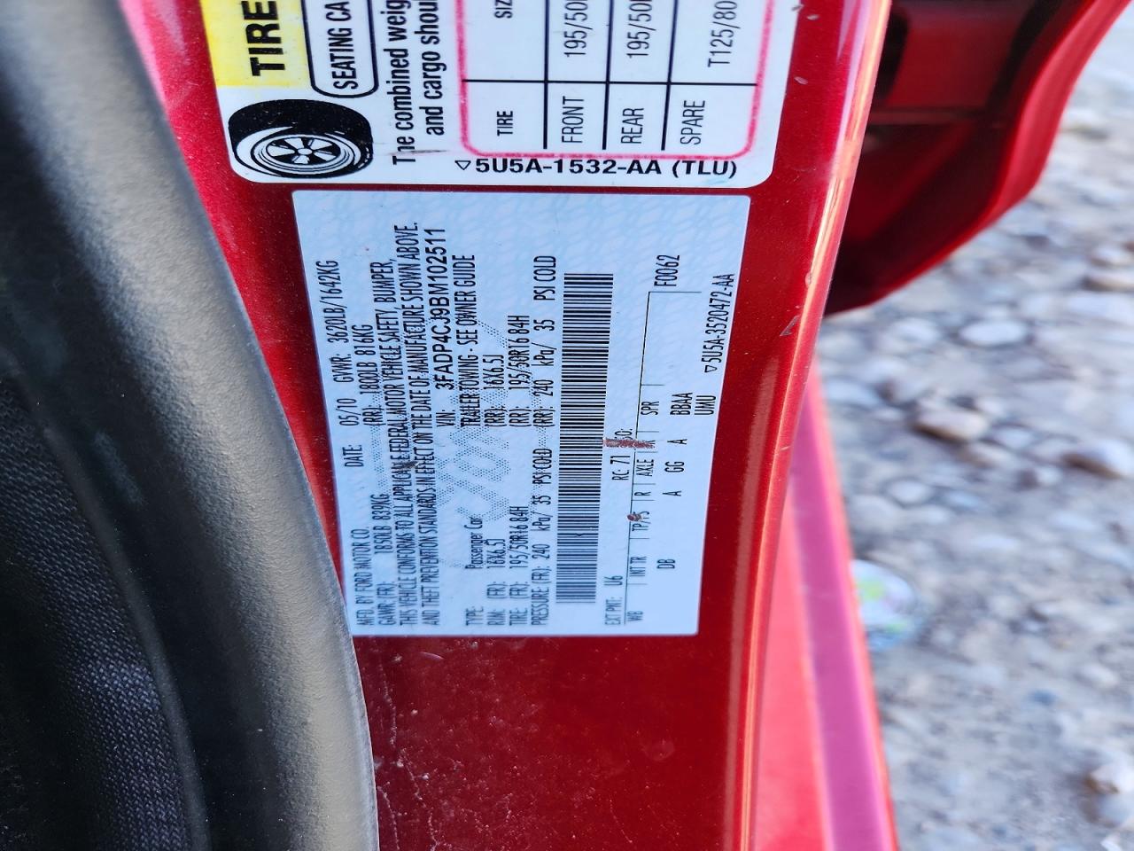 2011 Ford Fiesta Sel Красный vin: 3FADP4CJ9BM102511