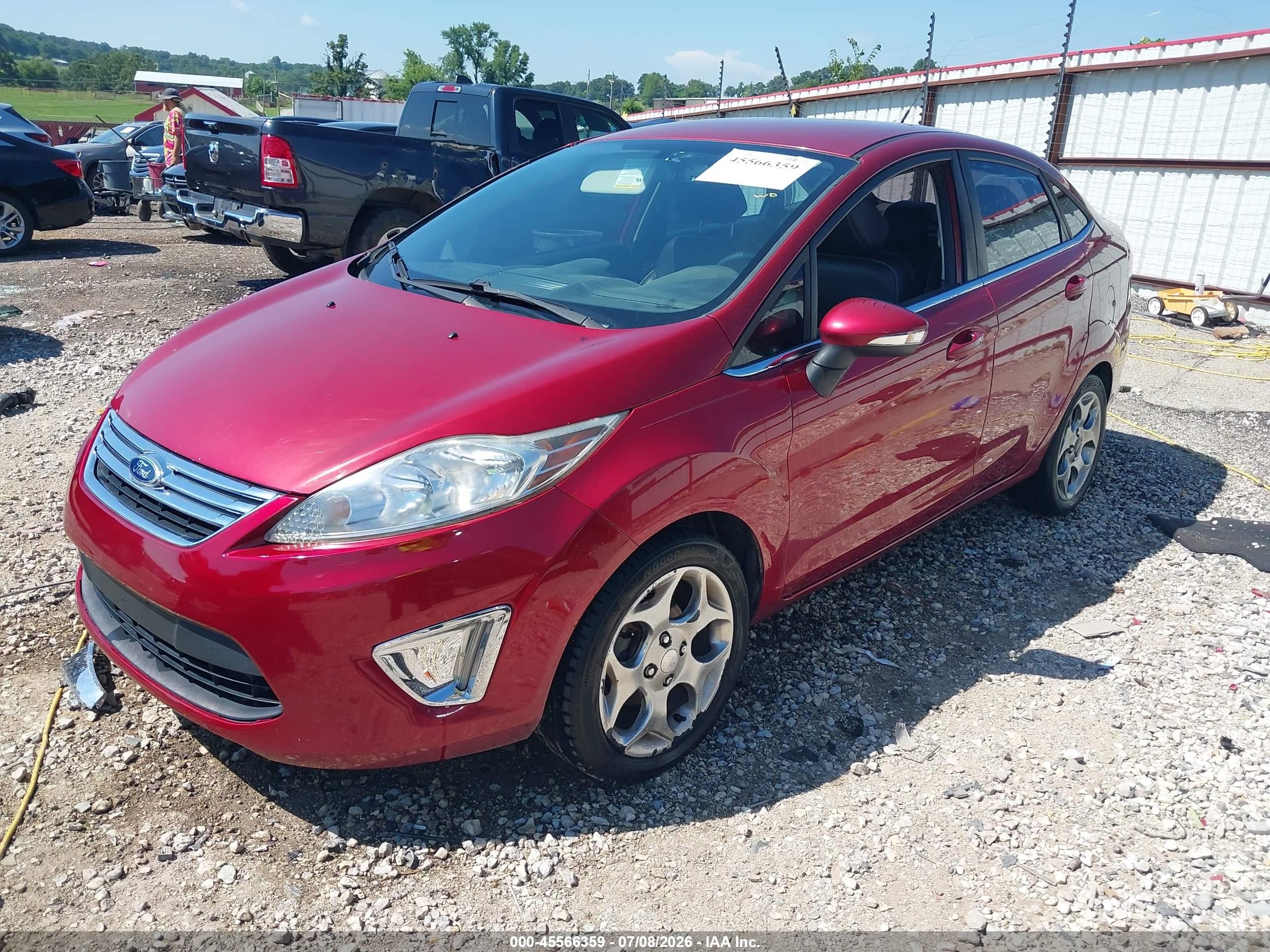 2013 Ford Fiesta Titanium Red vin: 3FADP4CJ9DM118890