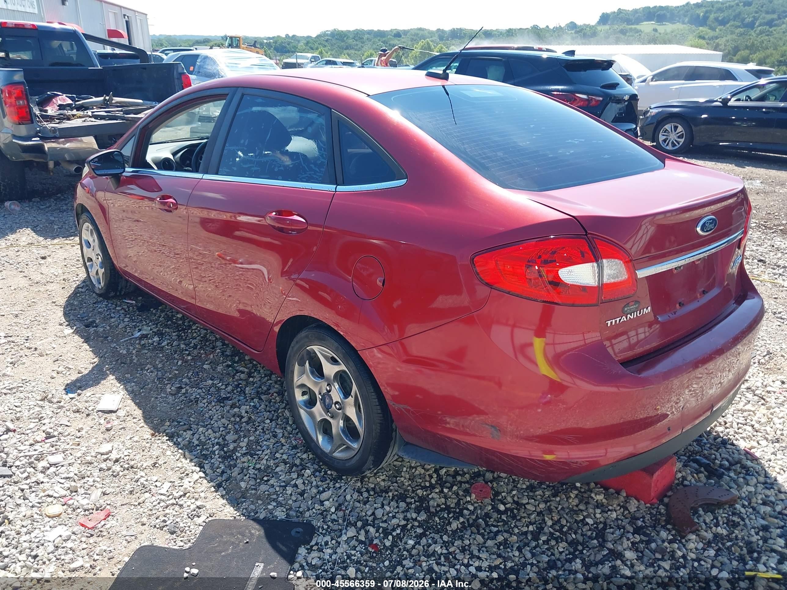 2013 Ford Fiesta Titanium Red vin: 3FADP4CJ9DM118890