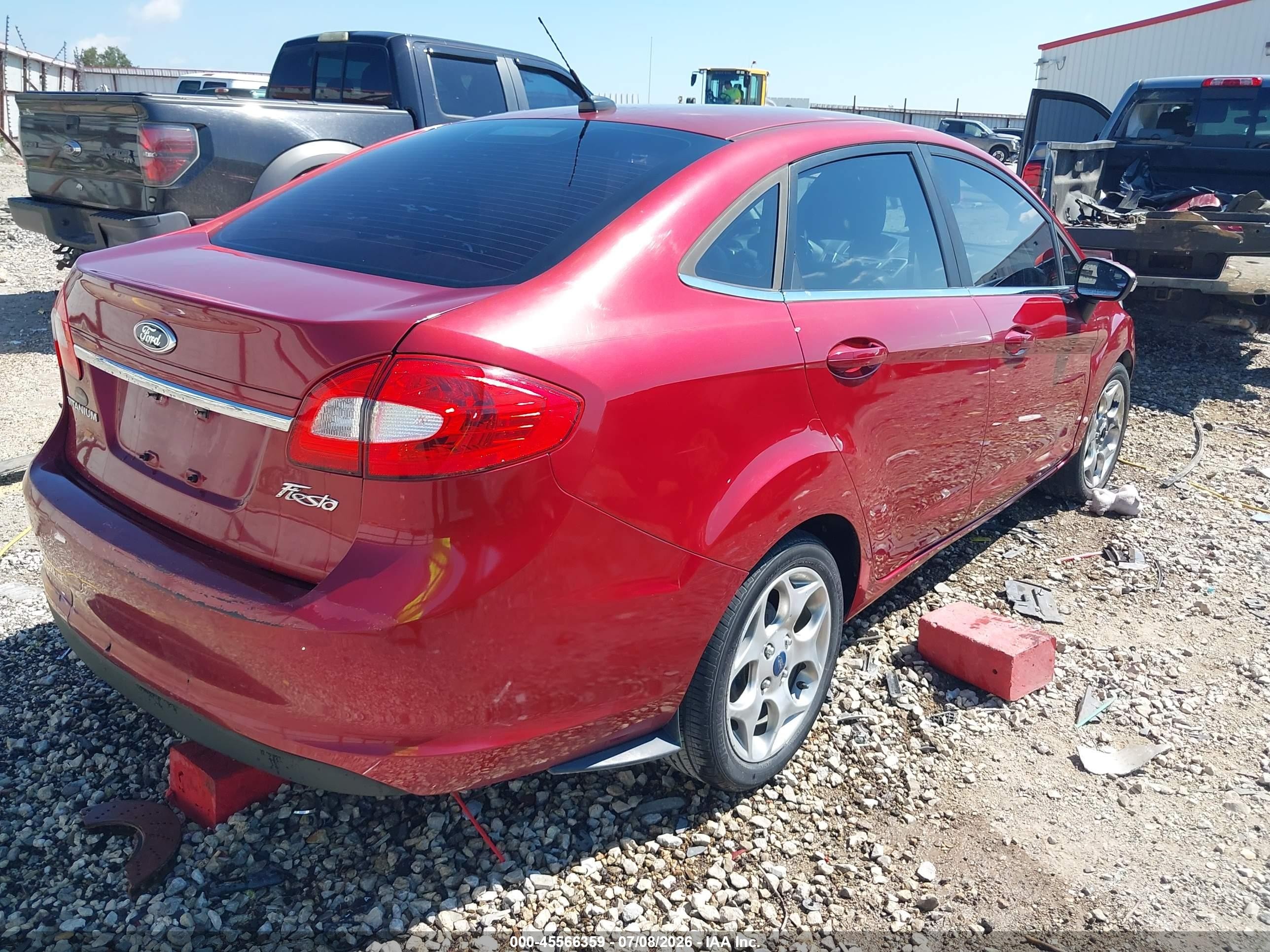 2013 Ford Fiesta Titanium Red vin: 3FADP4CJ9DM118890