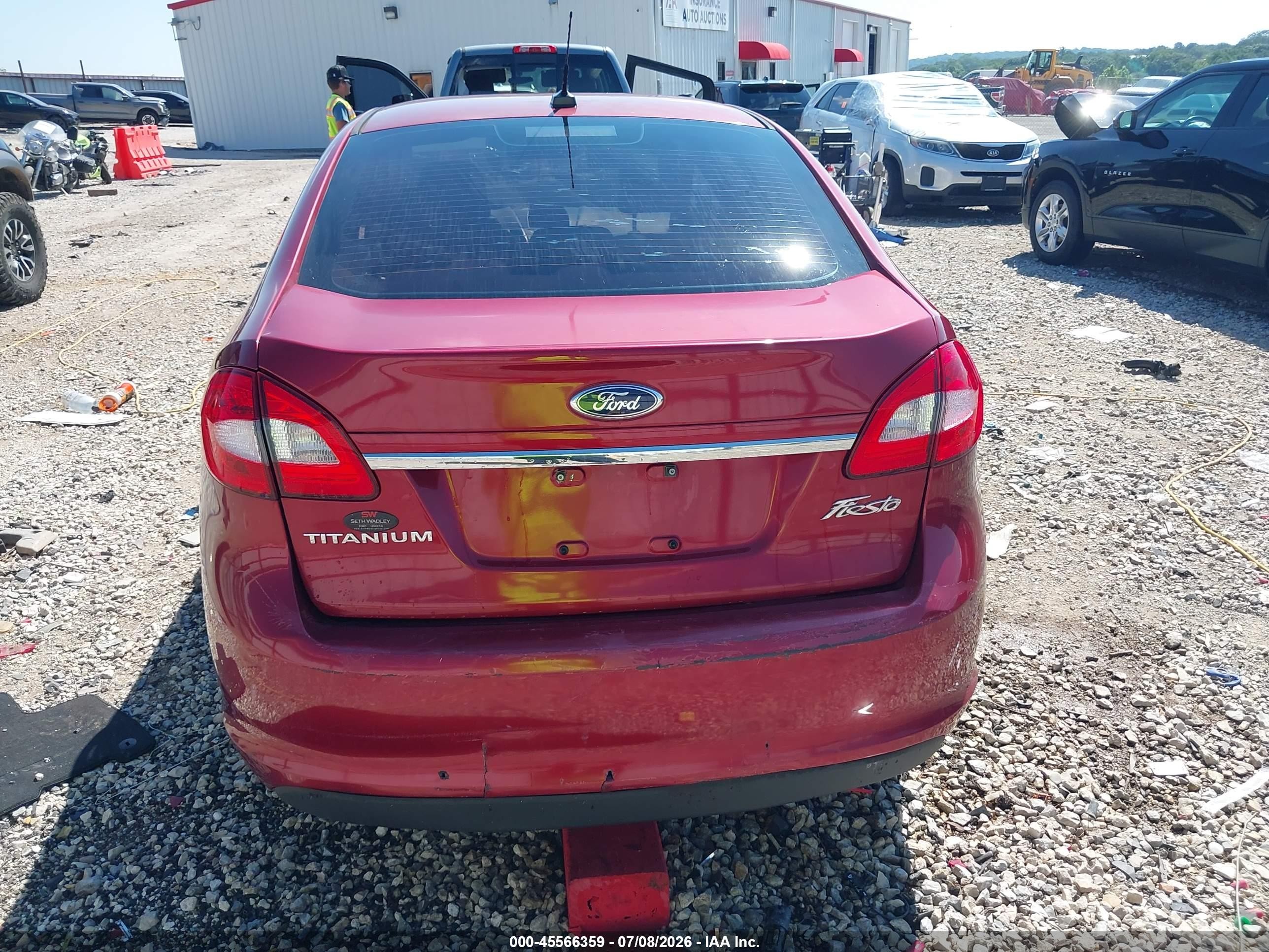 2013 Ford Fiesta Titanium Red vin: 3FADP4CJ9DM118890