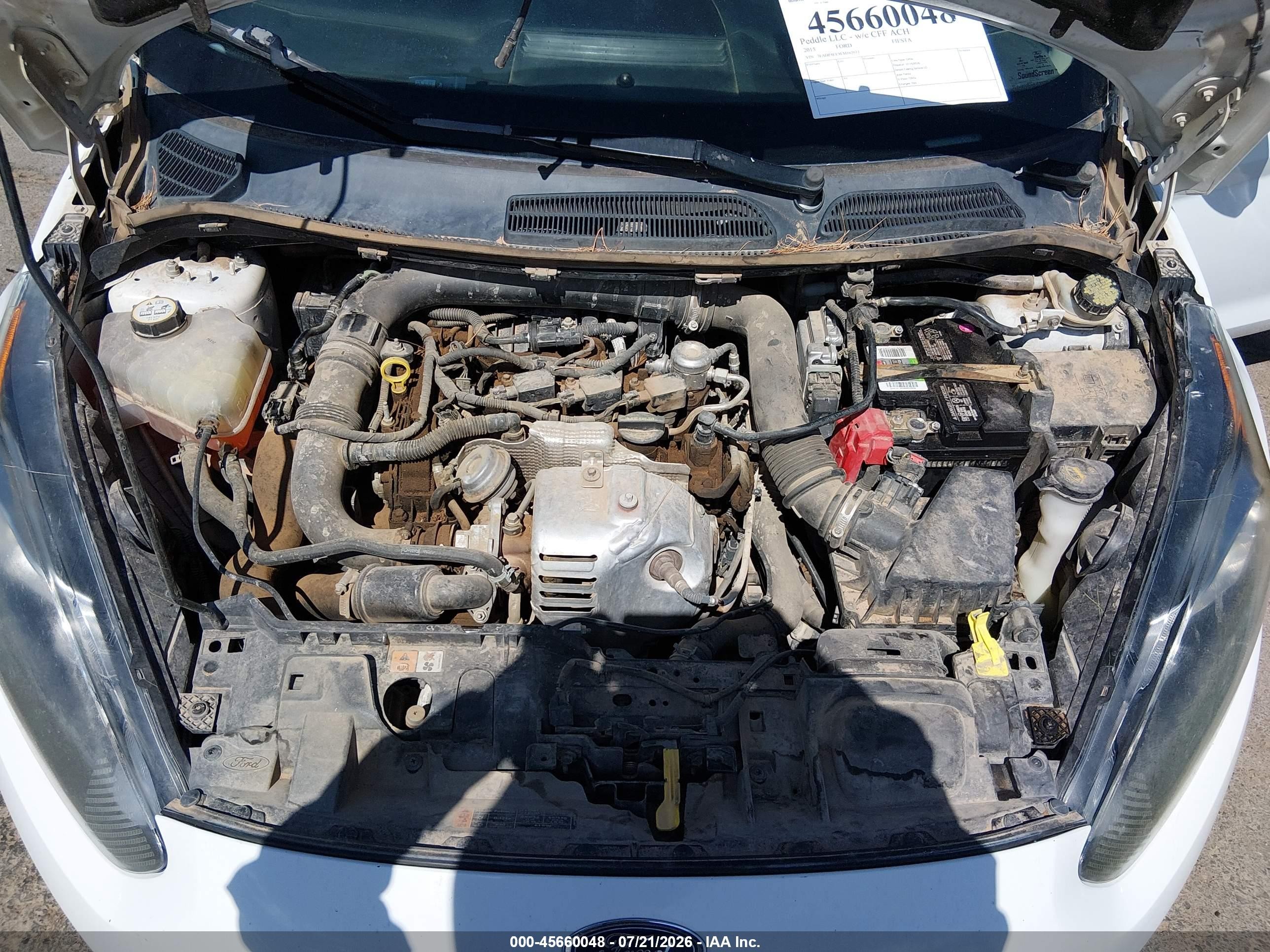 2015 Ford Fiesta Se White vin: 3FADP4EE9FM167073