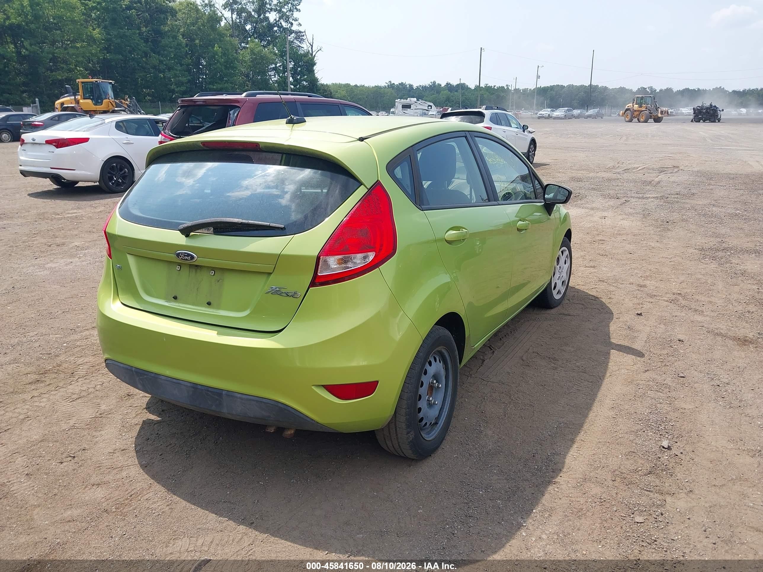 2011 Ford Fiesta Se Зеленый vin: 3FADP4EJ0BM170841