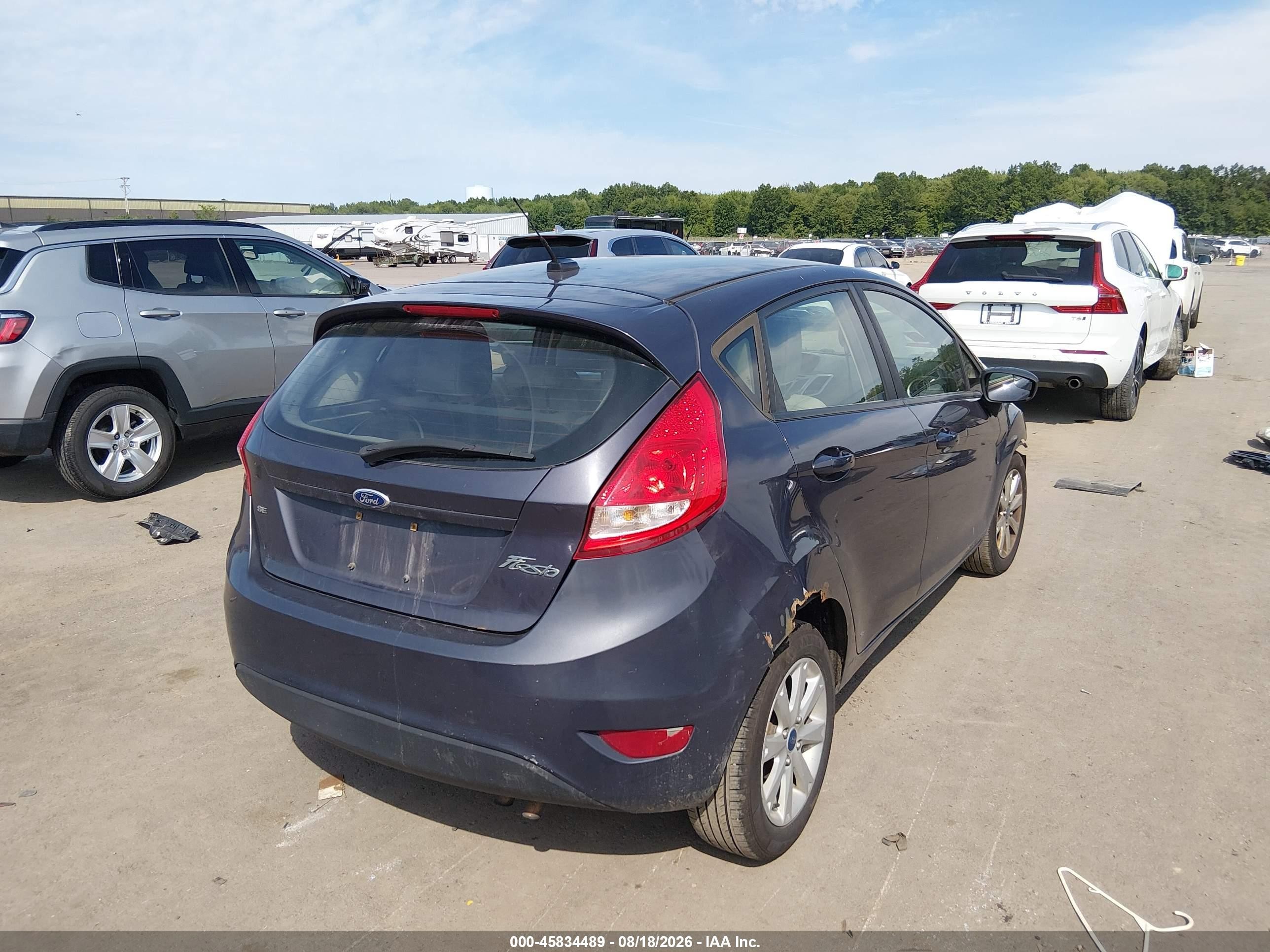2012 Ford Fiesta Se Blue vin: 3FADP4EJ0CM115064