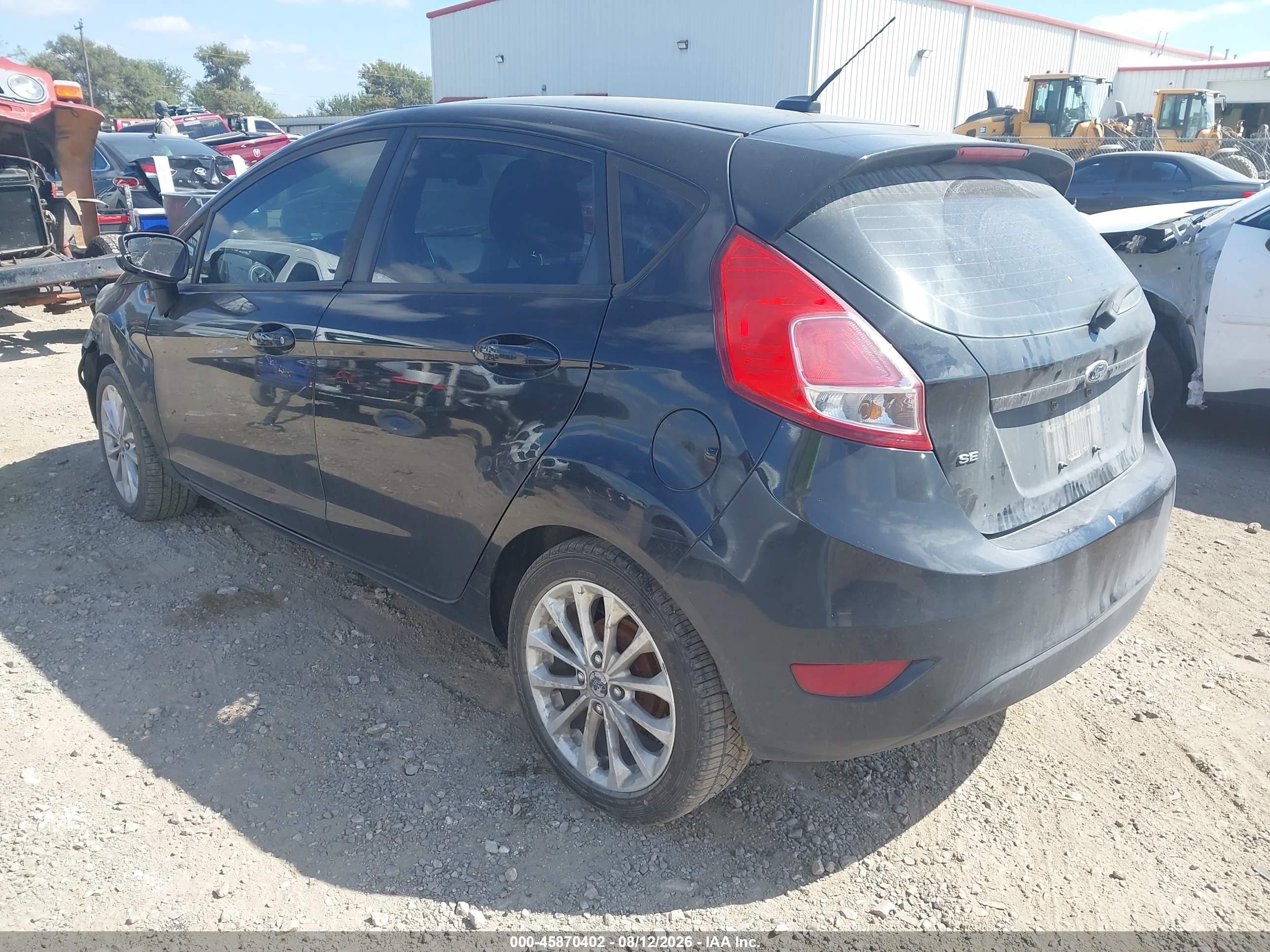 2014 Ford Fiesta Se Black vin: 3FADP4EJ0EM103757