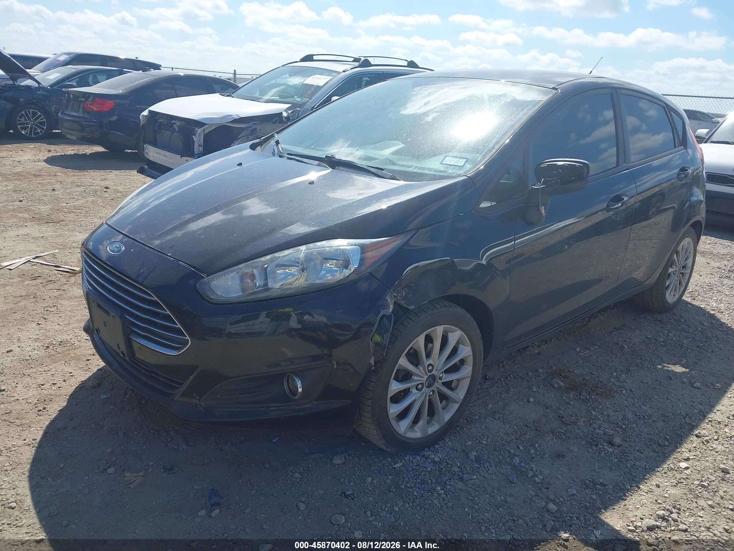 2014 Ford Fiesta Se Black vin: 3FADP4EJ0EM103757