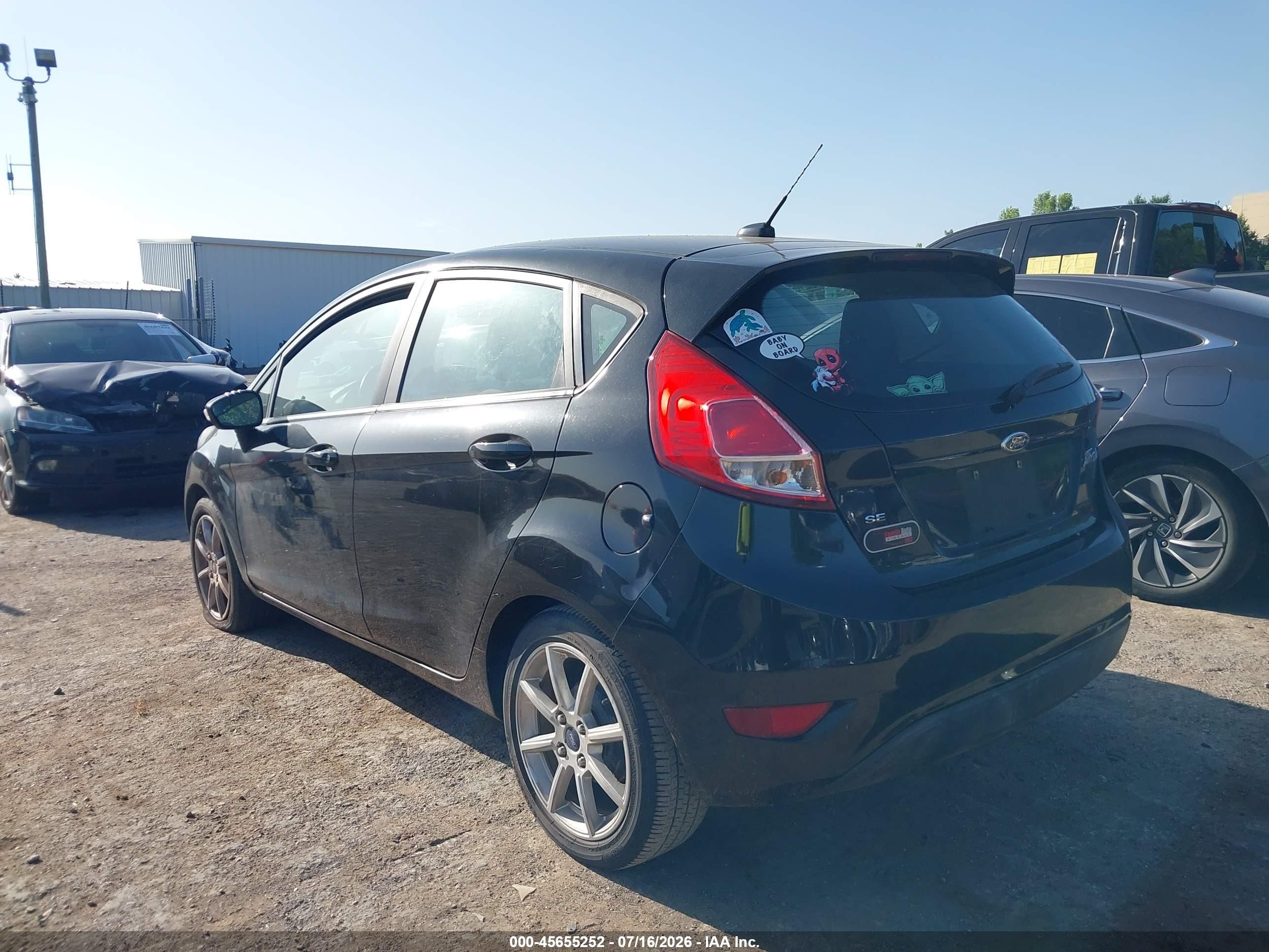 2015 Ford Fiesta Se Black vin: 3FADP4EJ0FM146755