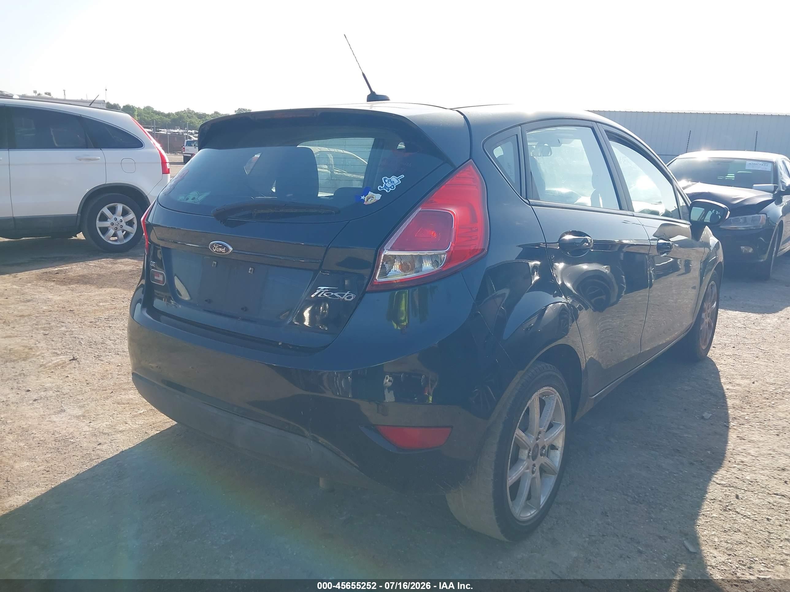 2015 Ford Fiesta Se Black vin: 3FADP4EJ0FM146755