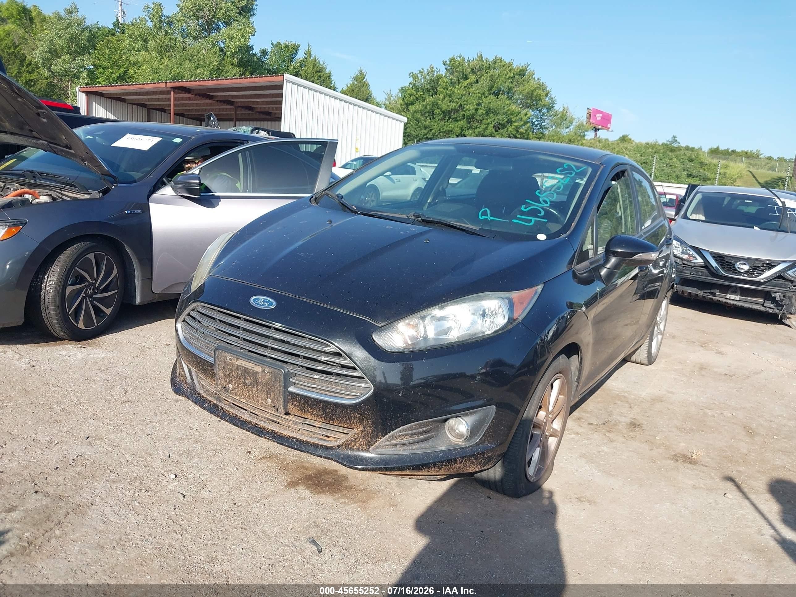 2015 Ford Fiesta Se Black vin: 3FADP4EJ0FM146755