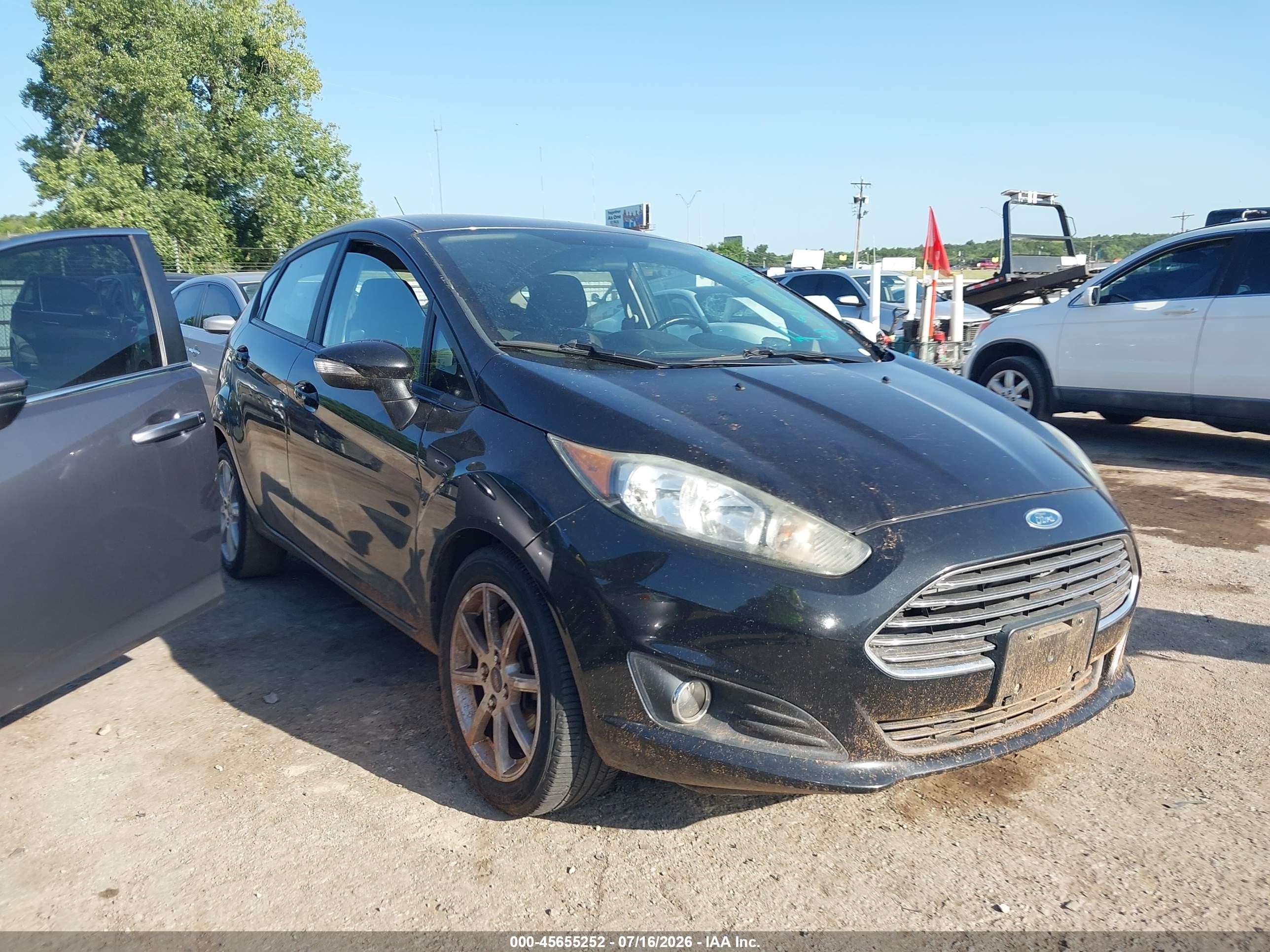 2015 Ford Fiesta Se Black vin: 3FADP4EJ0FM146755