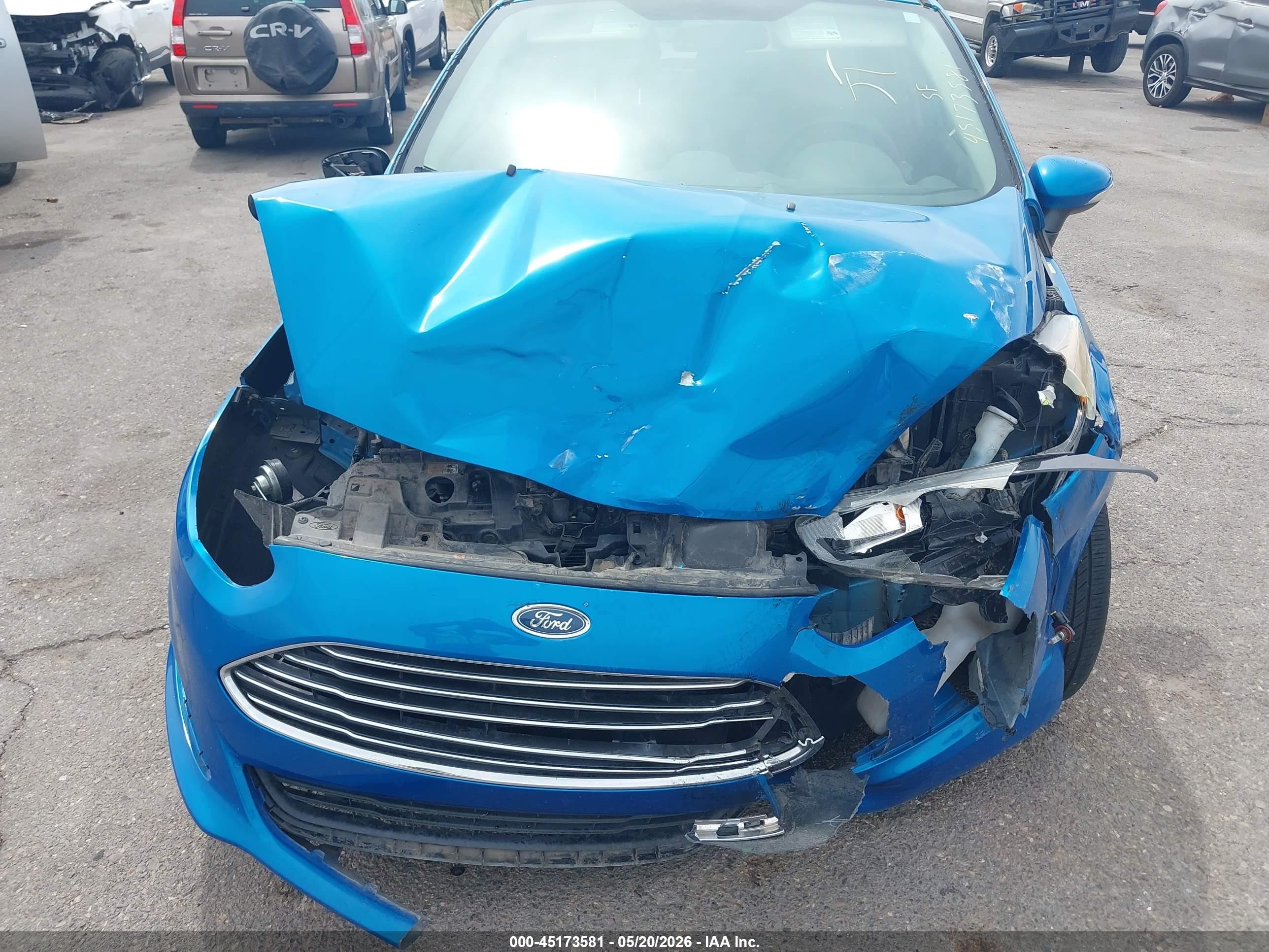 2015 Ford Fiesta Se Blue vin: 3FADP4EJ0FM221535