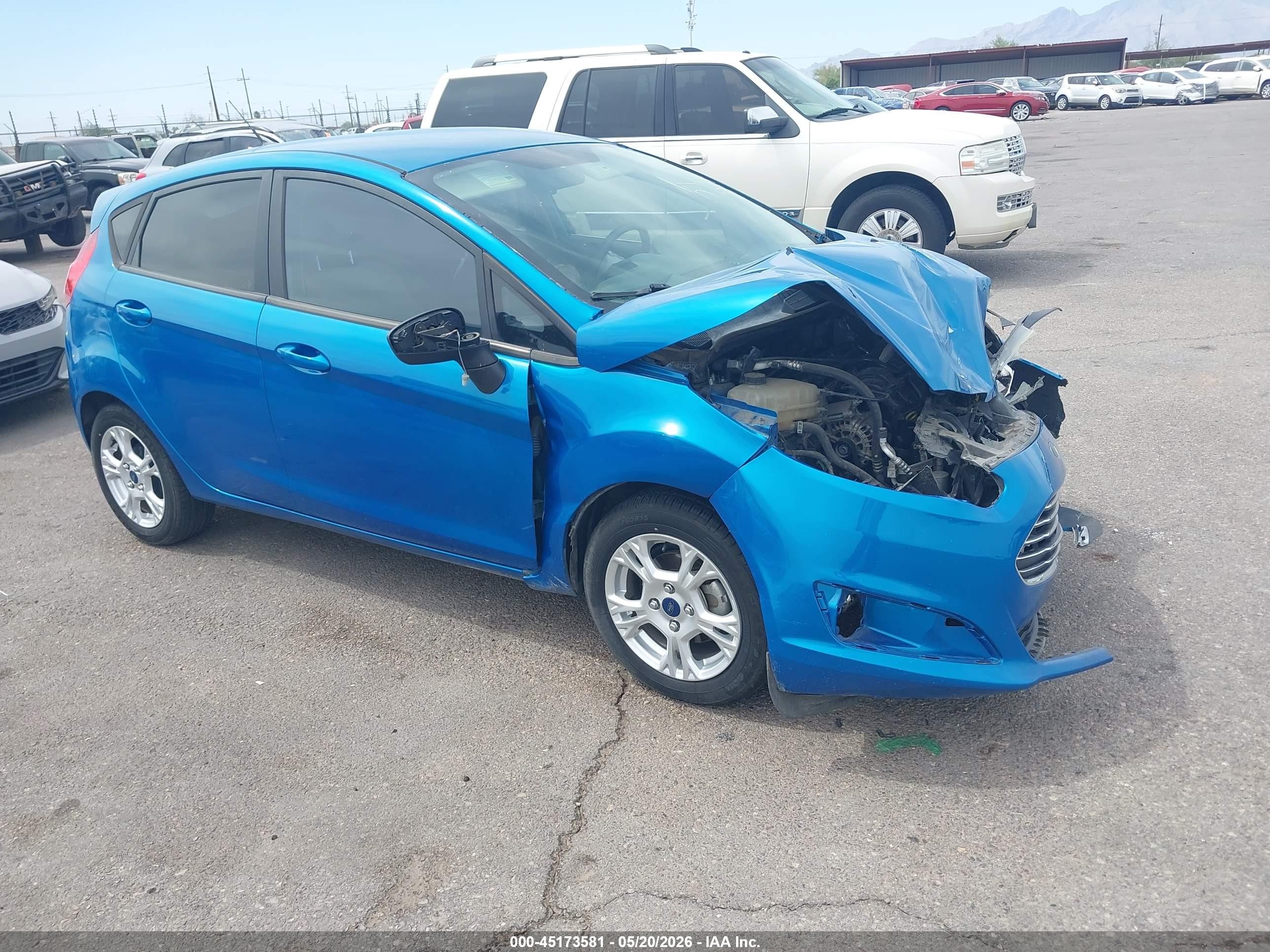 2015 Ford Fiesta Se Blue vin: 3FADP4EJ0FM221535
