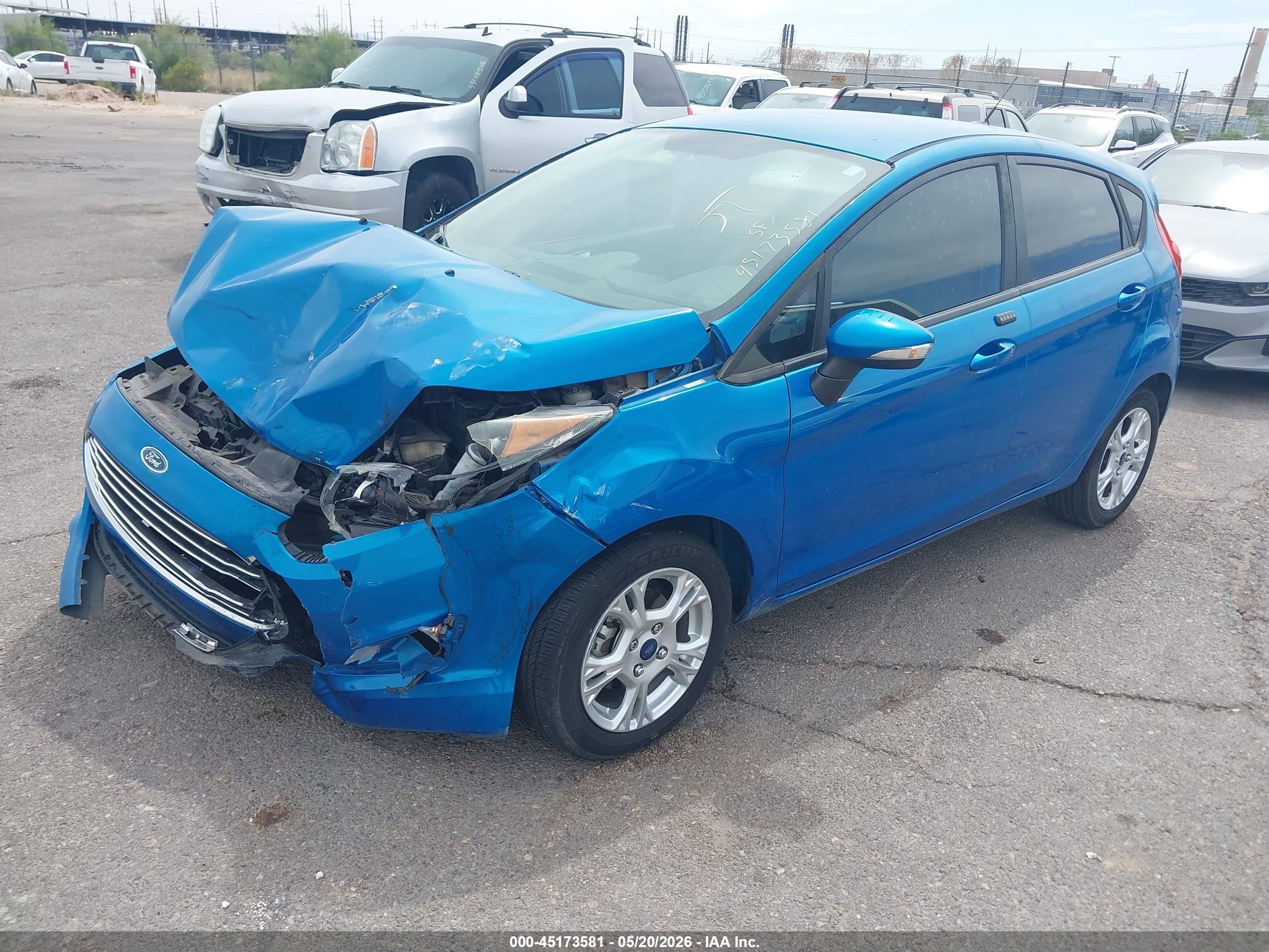 2015 Ford Fiesta Se Blue vin: 3FADP4EJ0FM221535