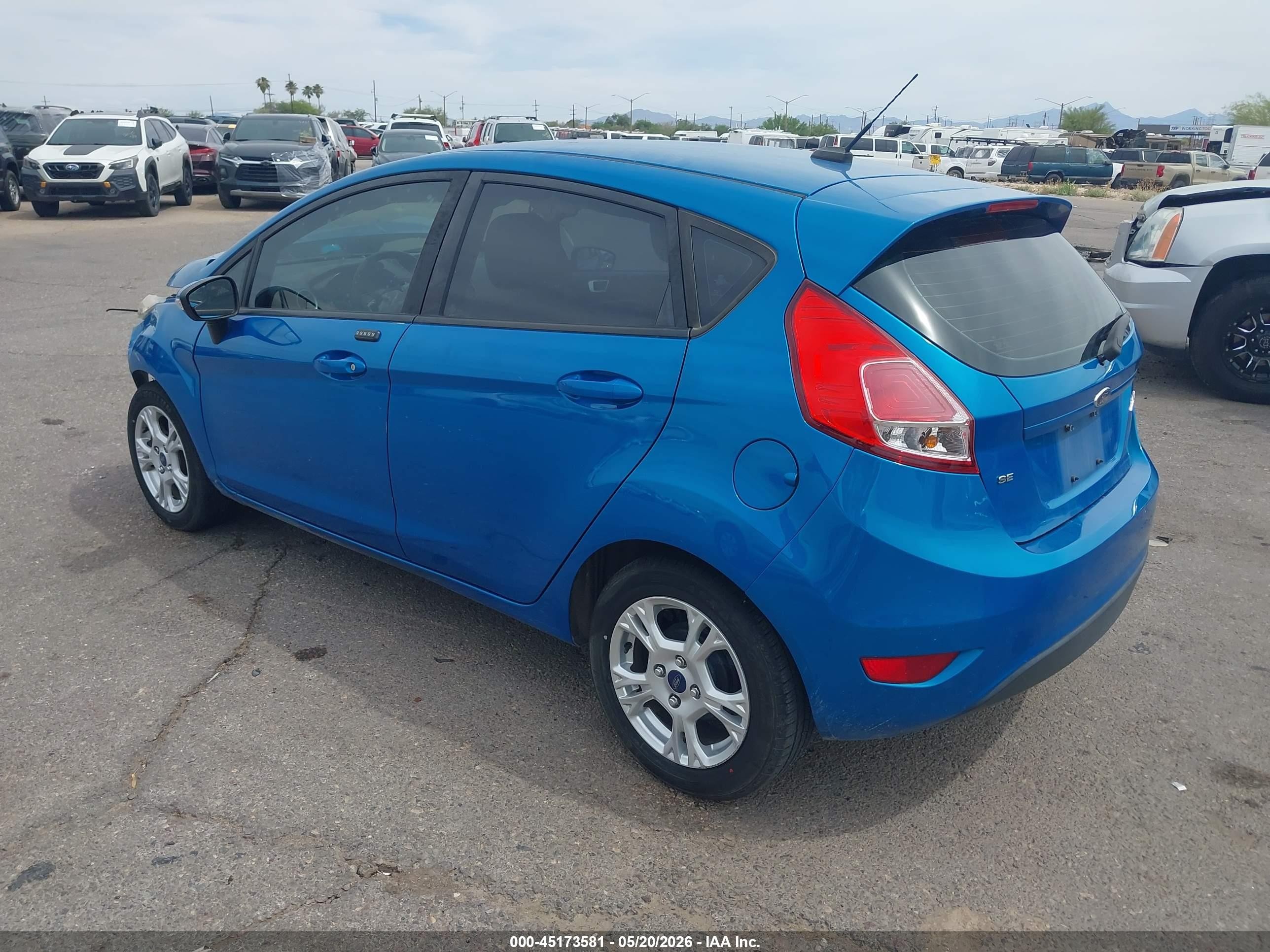 2015 Ford Fiesta Se Blue vin: 3FADP4EJ0FM221535
