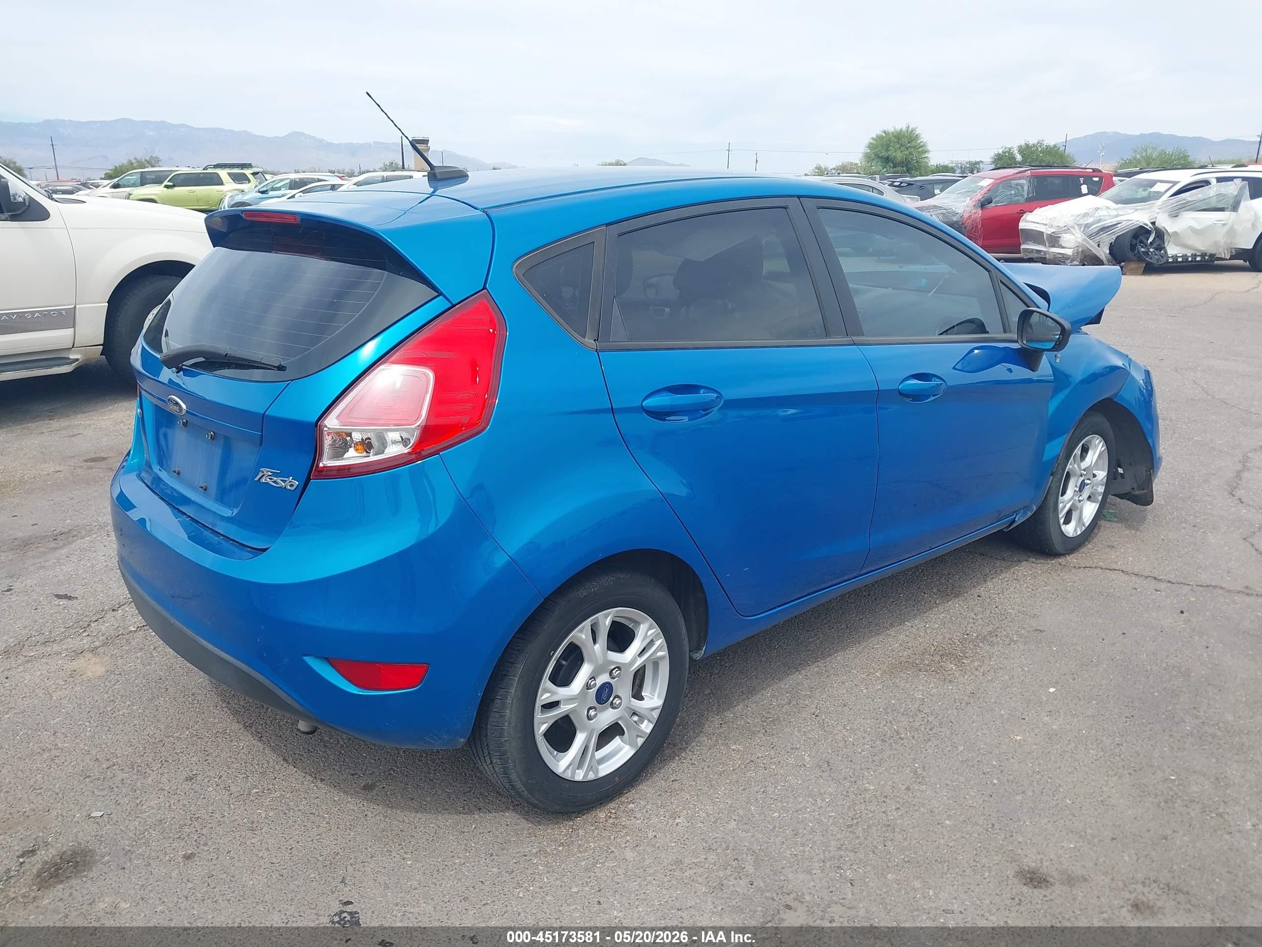 2015 Ford Fiesta Se Blue vin: 3FADP4EJ0FM221535