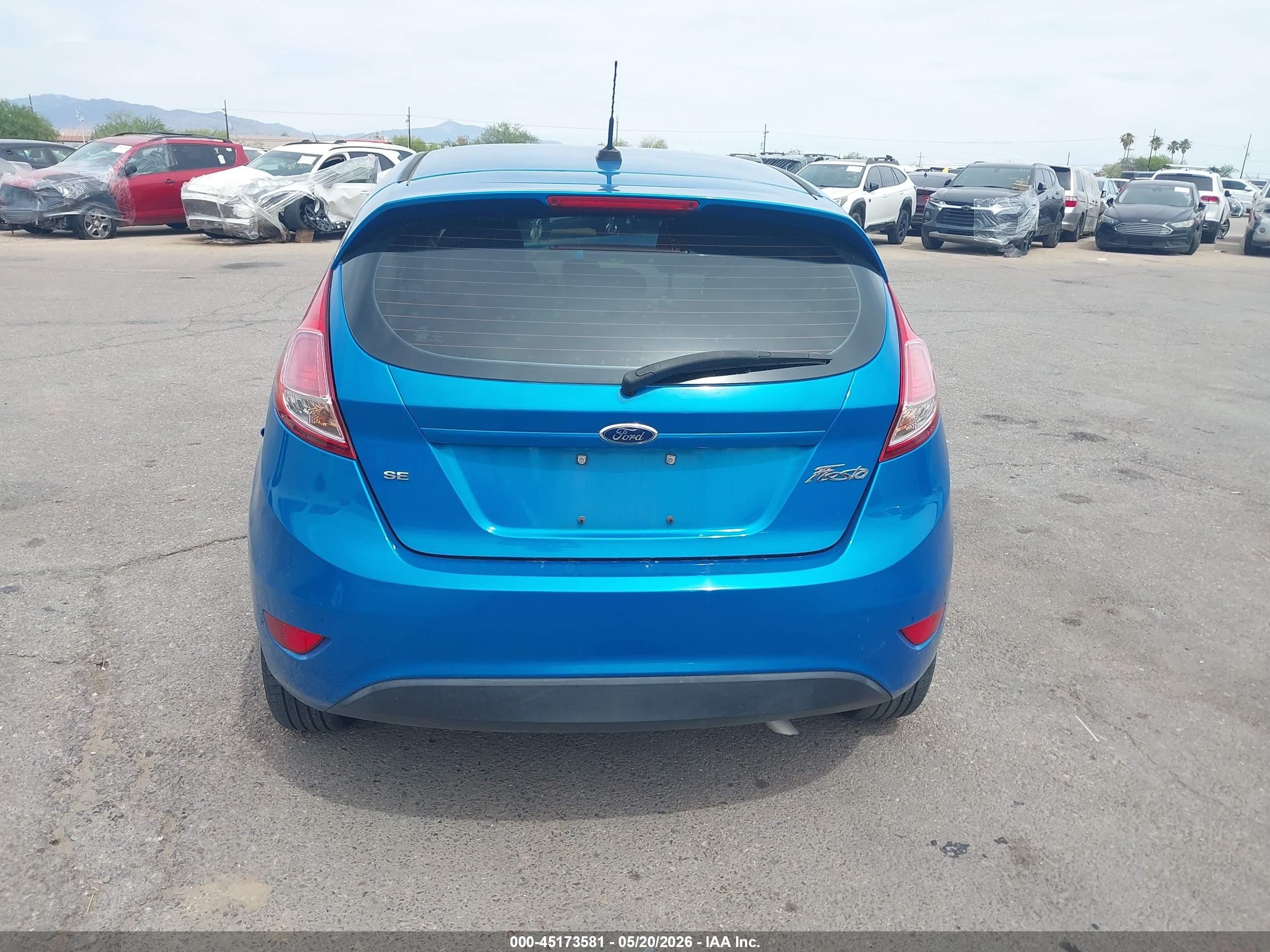 2015 Ford Fiesta Se Blue vin: 3FADP4EJ0FM221535