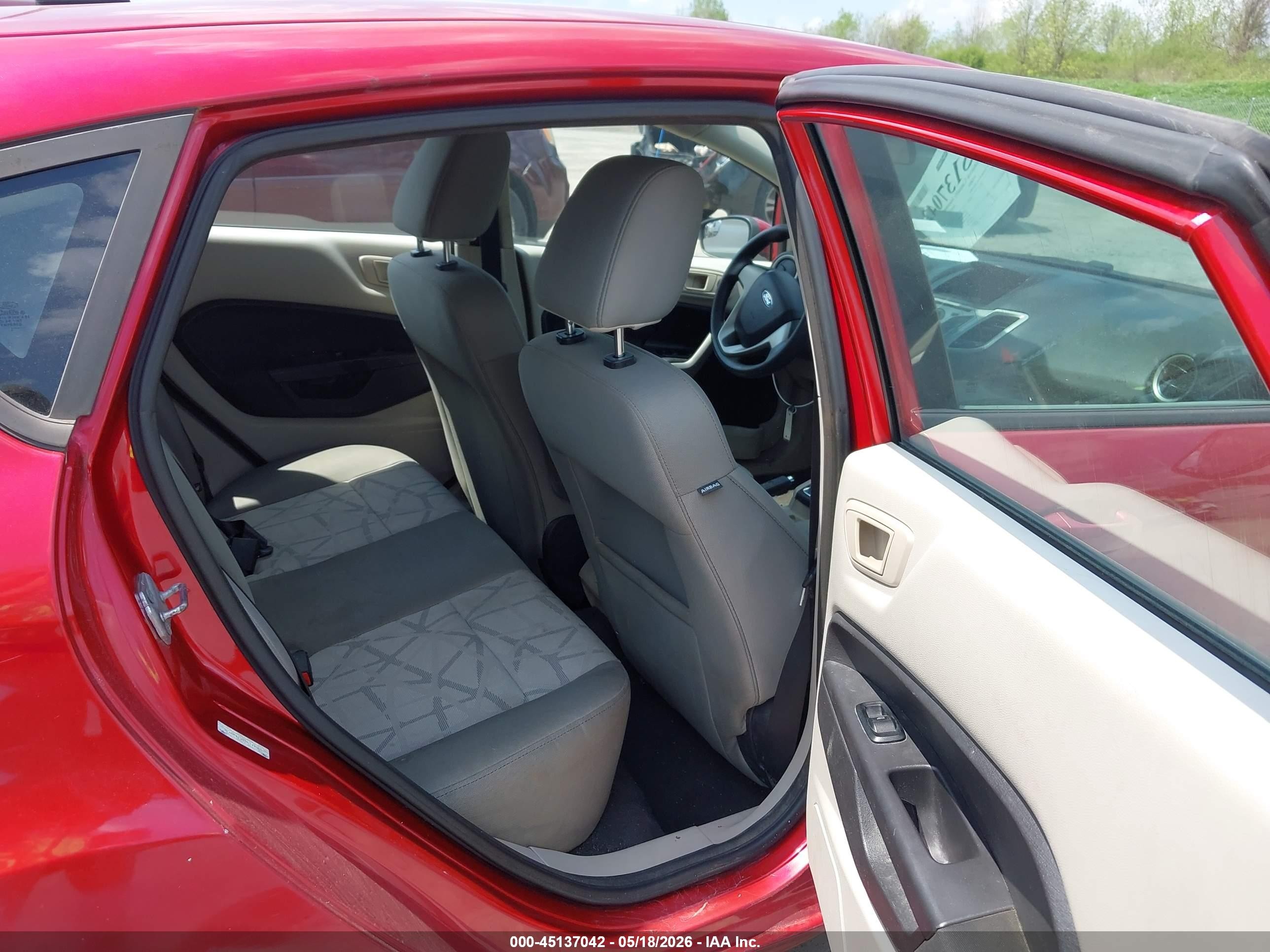 2012 Ford Fiesta Se Red vin: 3FADP4EJ1CM114005