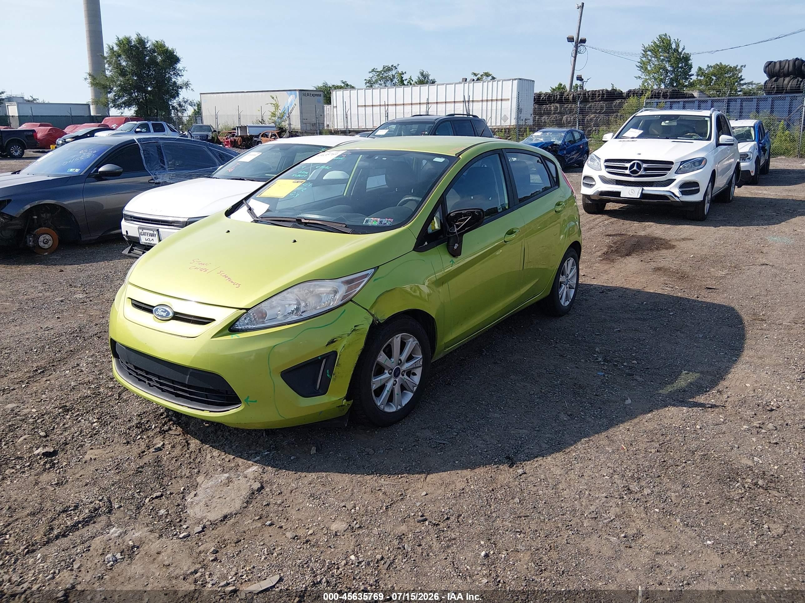 2013 Ford Fiesta Se Green vin: 3FADP4EJ1DM152531