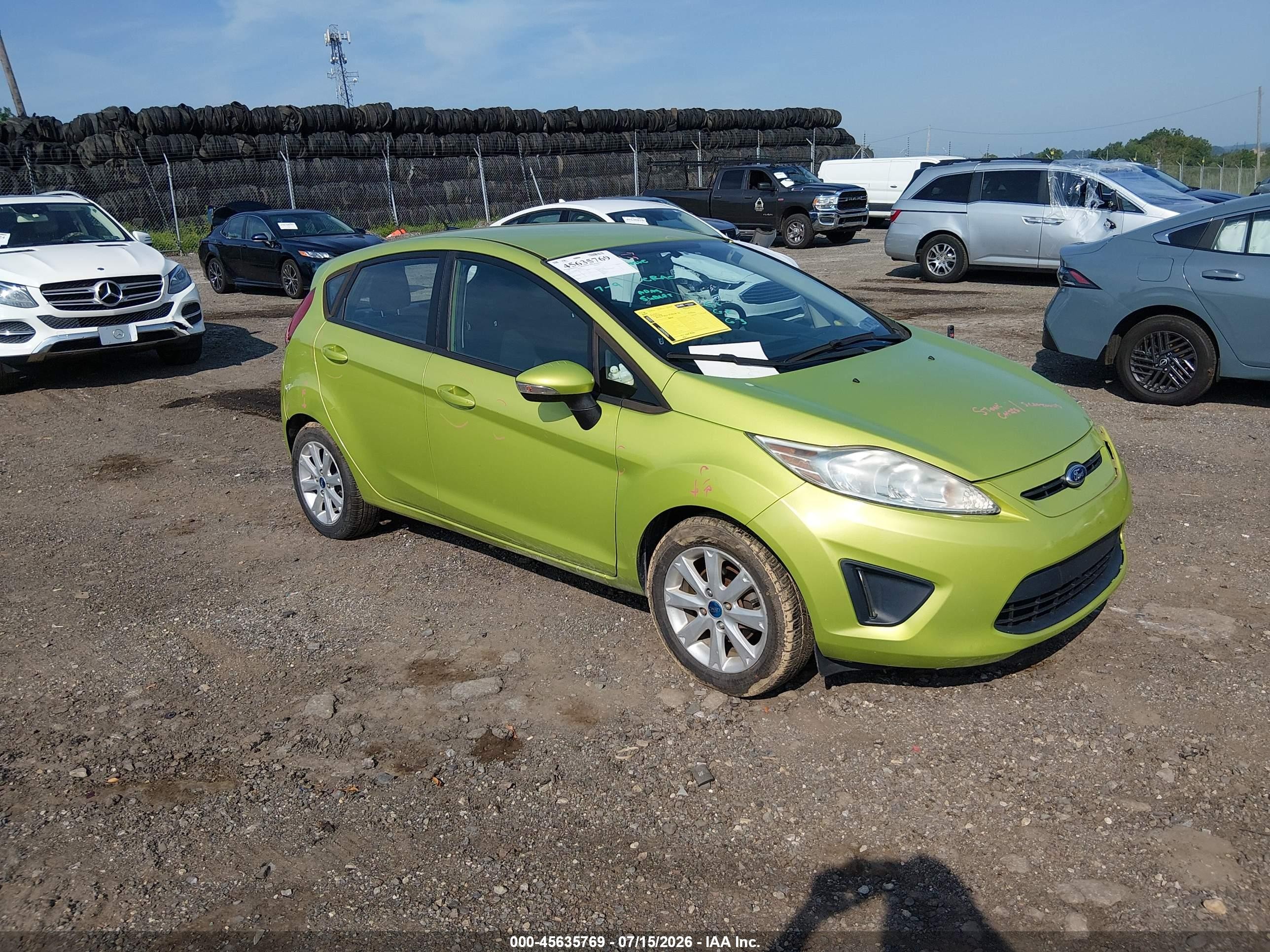 2013 Ford Fiesta Se Green vin: 3FADP4EJ1DM152531