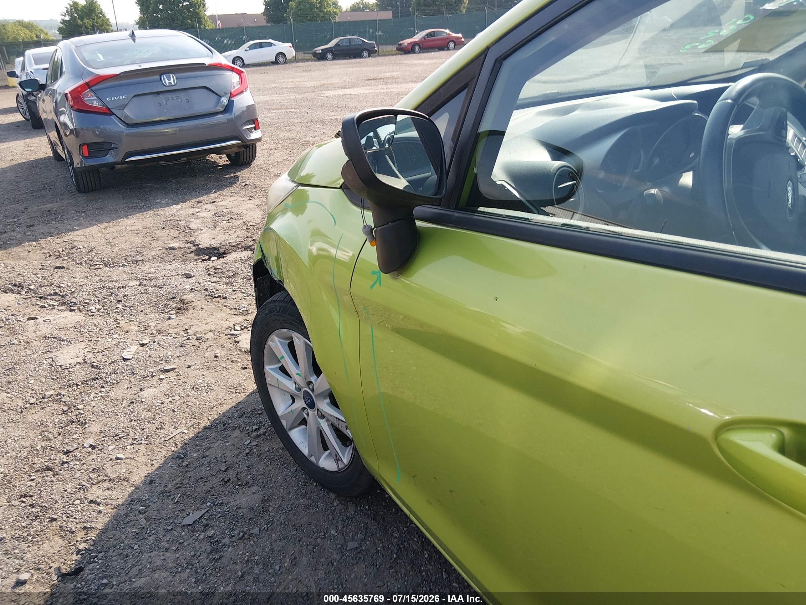 2013 Ford Fiesta Se Green vin: 3FADP4EJ1DM152531