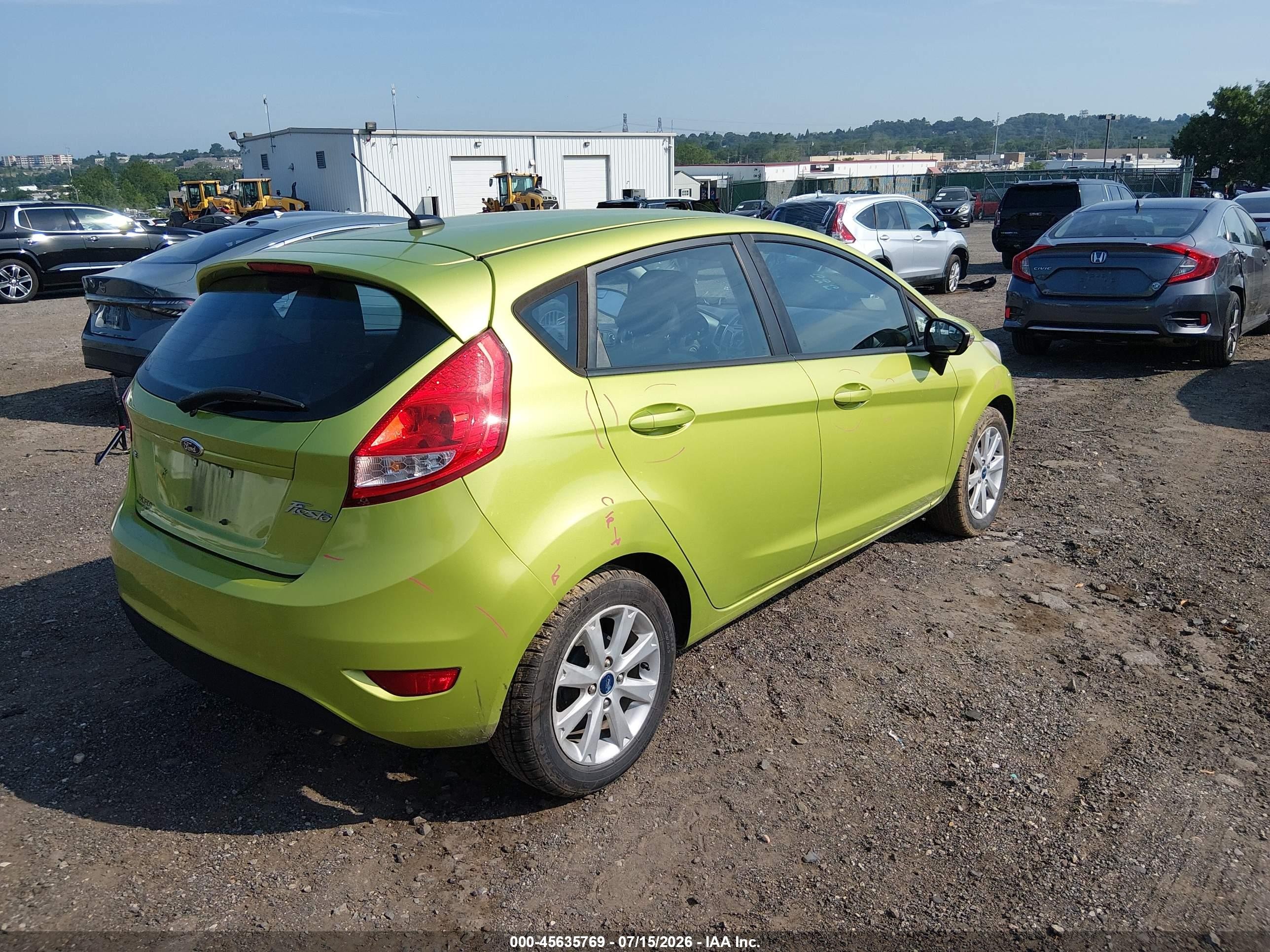2013 Ford Fiesta Se Green vin: 3FADP4EJ1DM152531