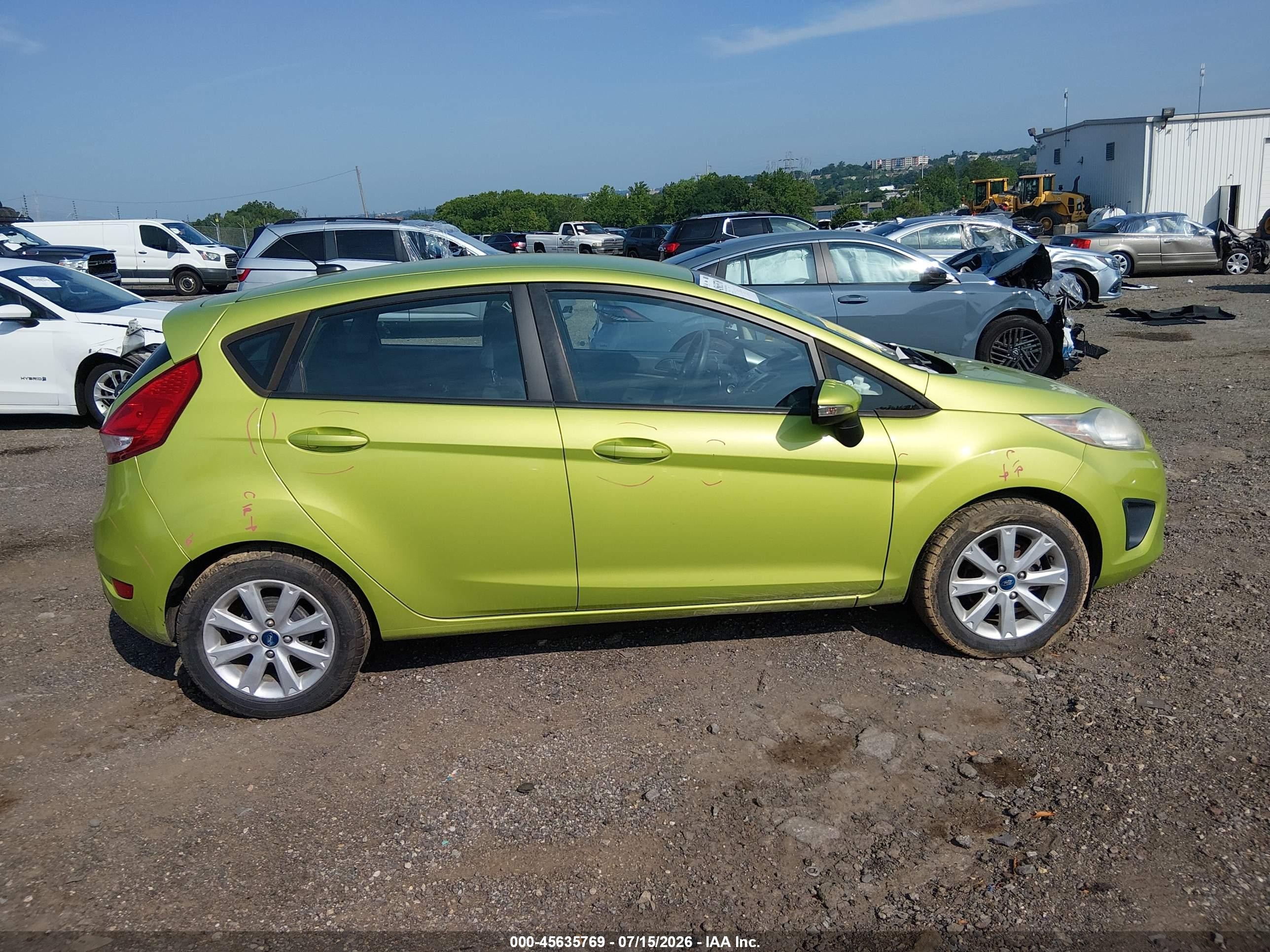 2013 Ford Fiesta Se Green vin: 3FADP4EJ1DM152531