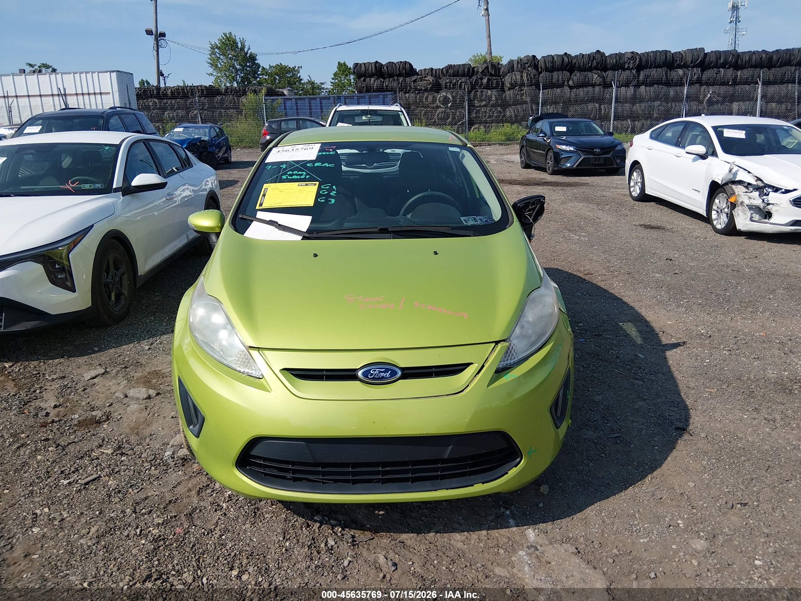 2013 Ford Fiesta Se Green vin: 3FADP4EJ1DM152531