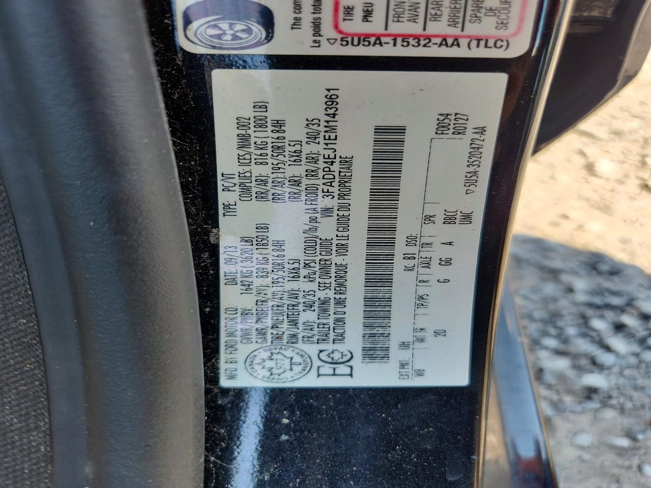 2014 Ford Fiesta Se Black vin: 3FADP4EJ1EM143961